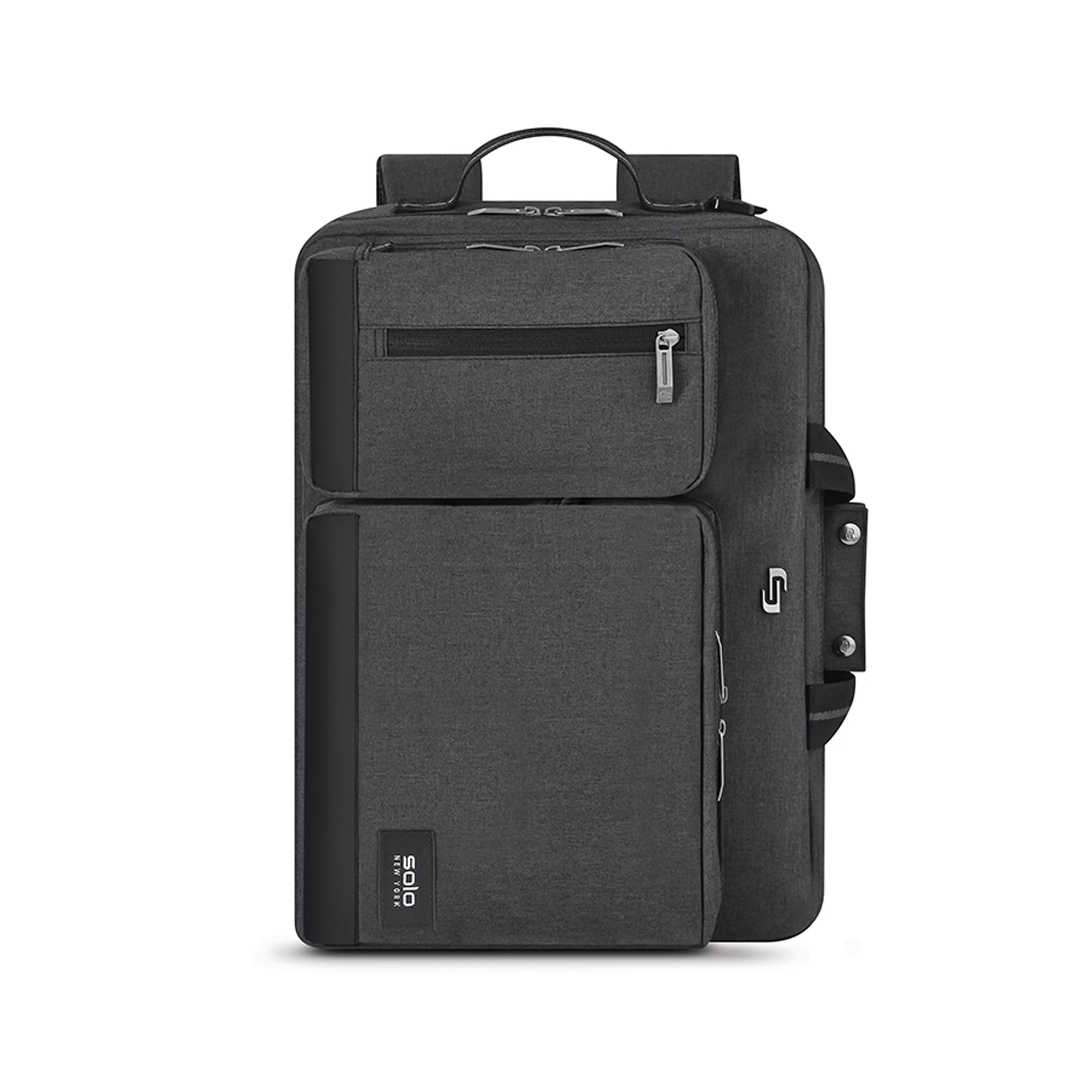 Solo New York Duane Hybrid Briefcase Backpack, Gray, Laptop Tote - Womvr