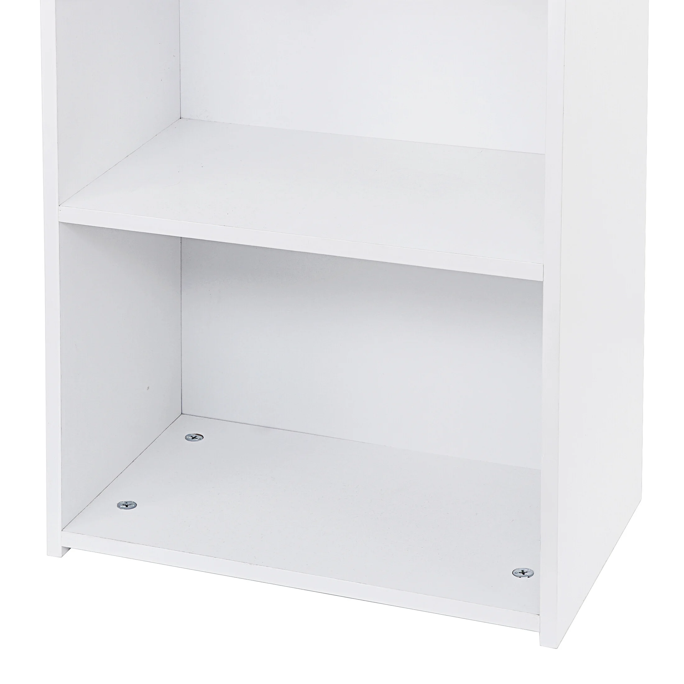 HomGarden 5-Tier Open Shelf Bookcase, Narrow Freestanding Bookshelf Storage with Adjustable Shelves for Living Room, Home, Office, White - Womvr