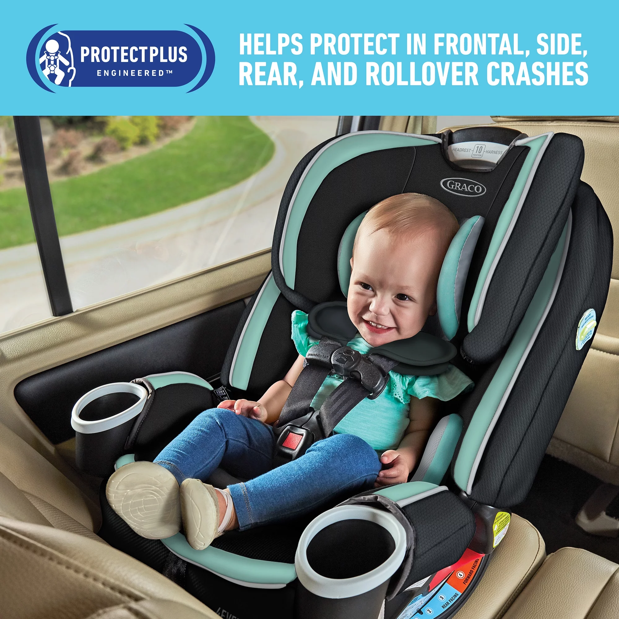 Graco 4Ever DLX 4-in-1 Convertible Car Seat, Zagg Black Waves - Womvr