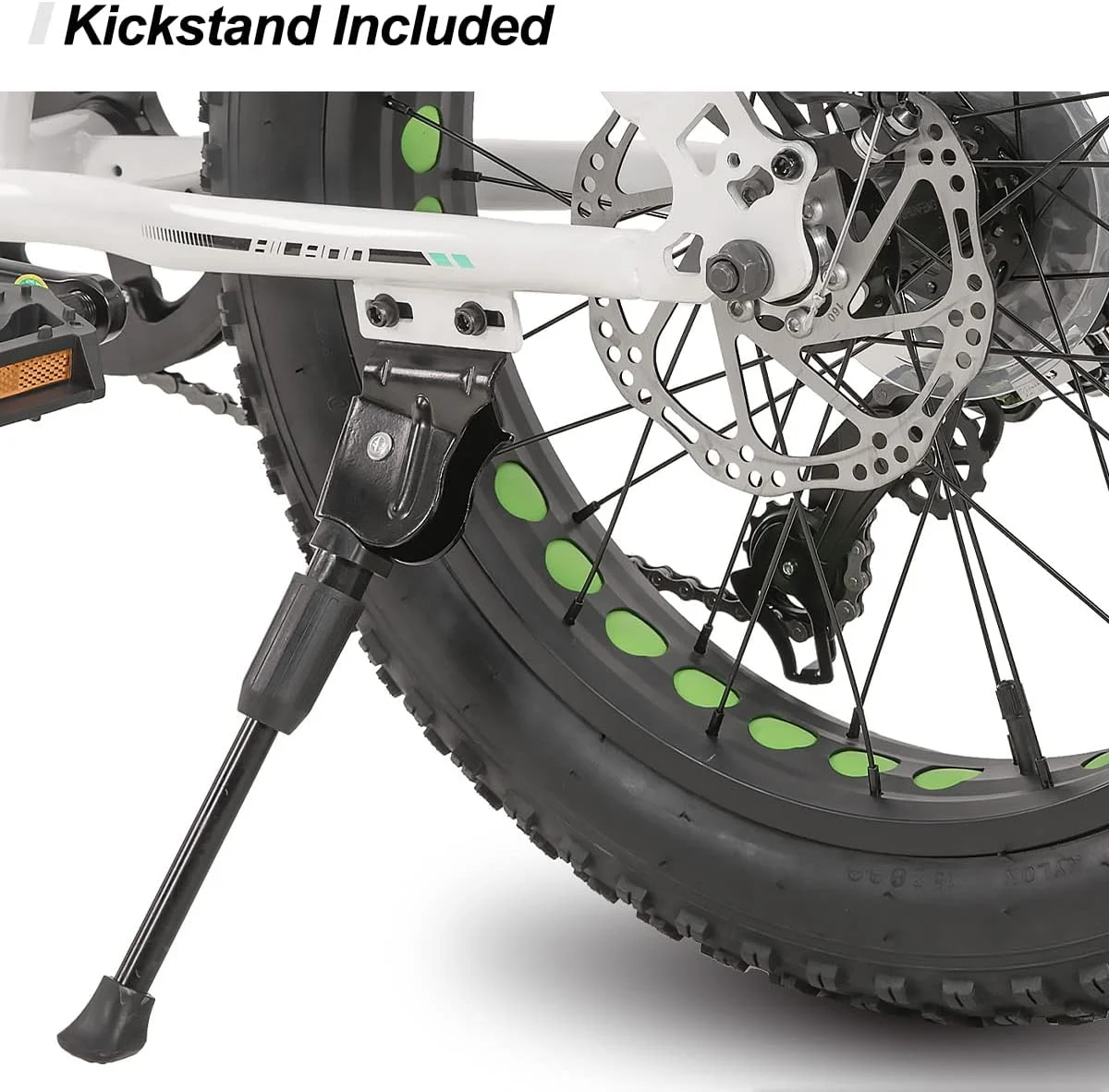 Hiland Kids Fat Tire Bike, Shimano 7-Speed, Dual-Disc Brakes, 20 inch Kids Trail Mountain Bike for Boys Girls, Silver - Womvr