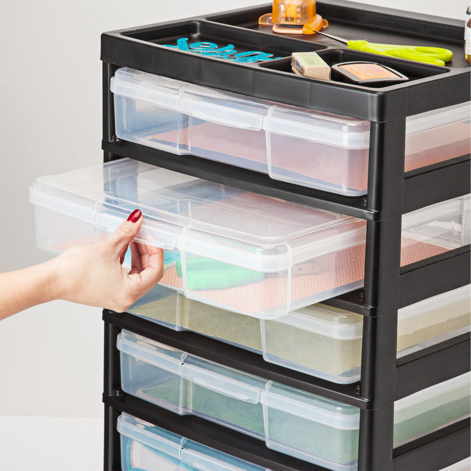 Iris 6 Case Rolling Scrapbook Cart - Womvr