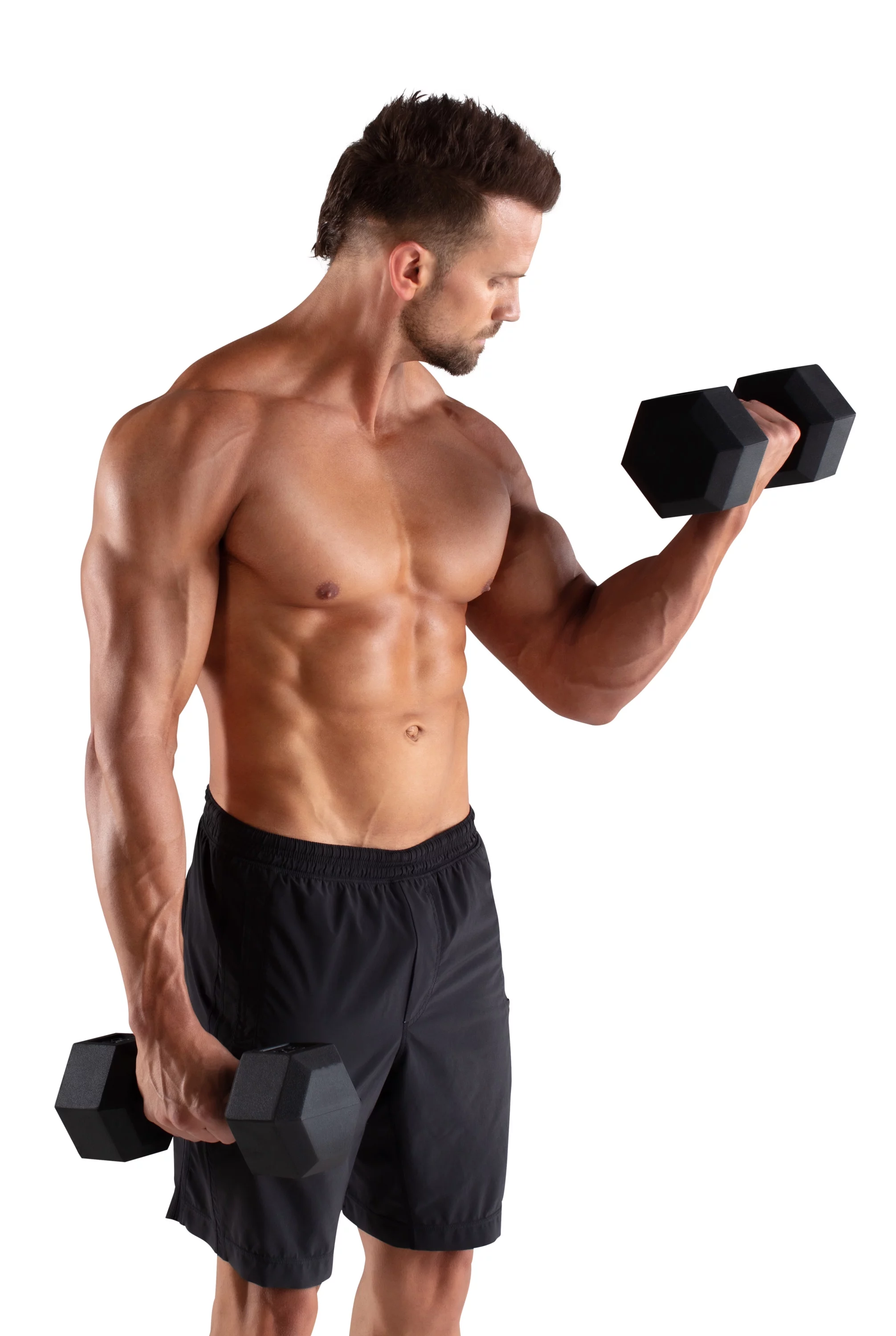 Weider Rubber Hex Dumbbell, 45 lbs - Sold Individually - Womvr