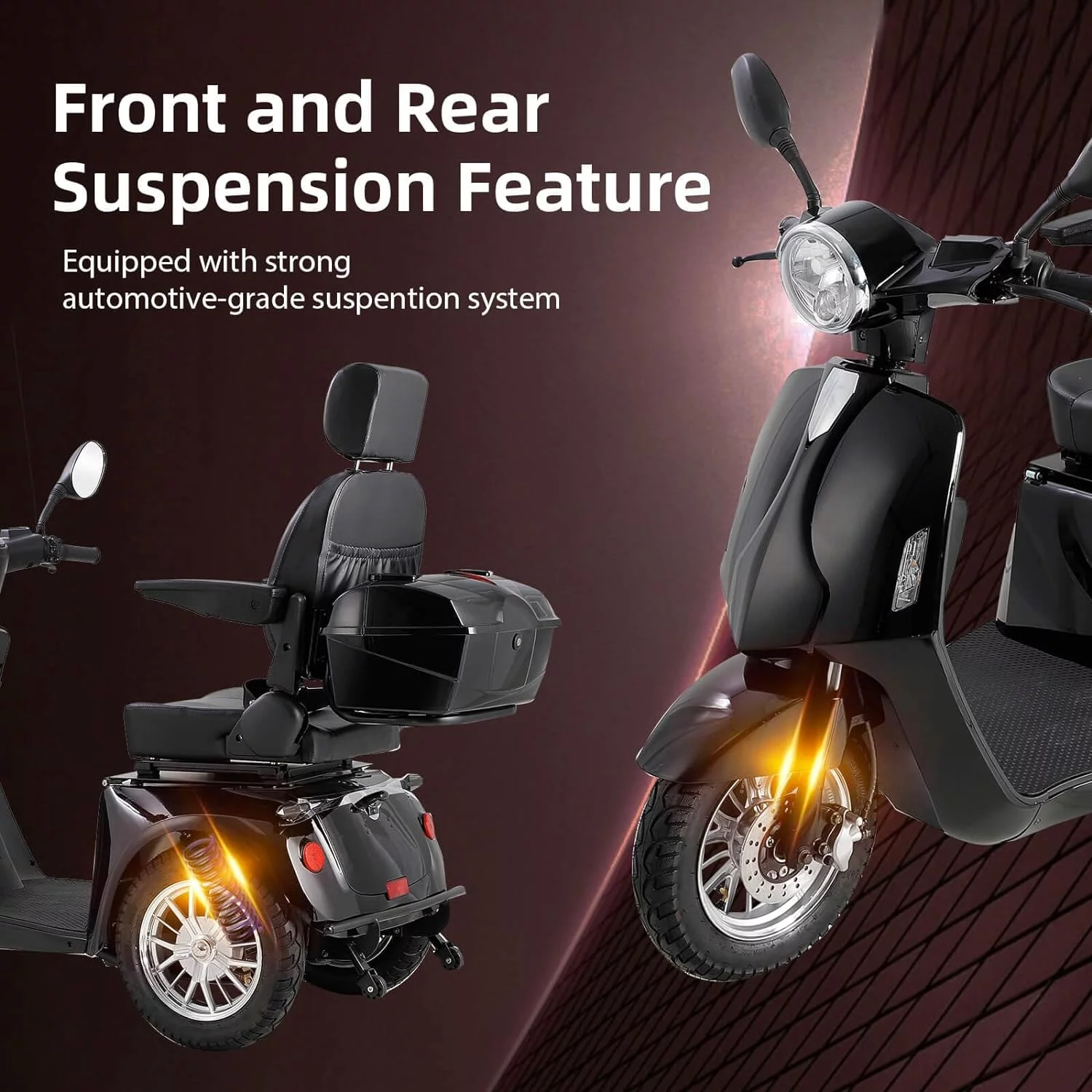 Mobile scooter Medical electric wheelchair equipment adjustable seat - Womvr