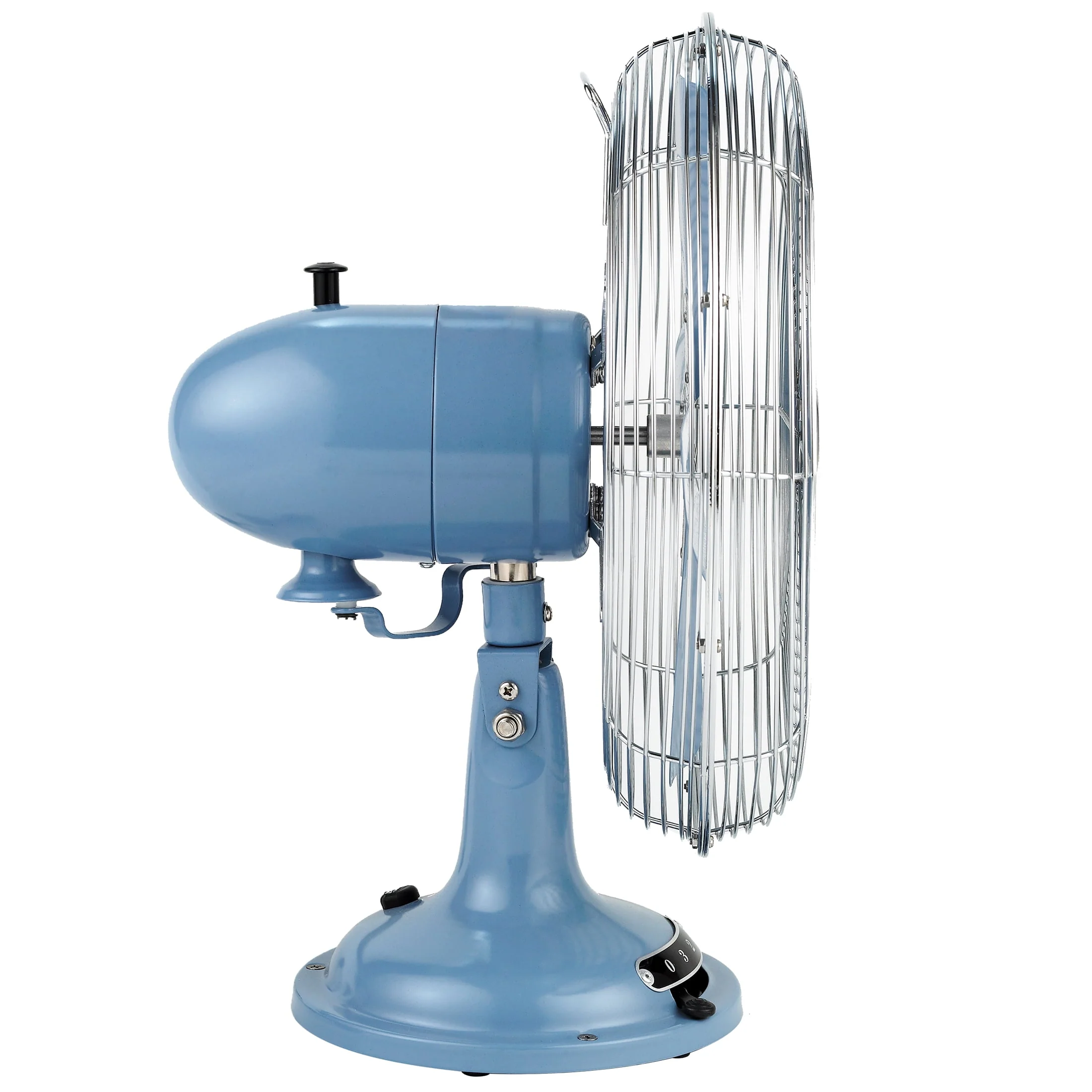 Better Homes & Gardens New 12 inch Retro 3-Speed Metal Tilted-Head Oscillation Table Fan Gold - Womvr