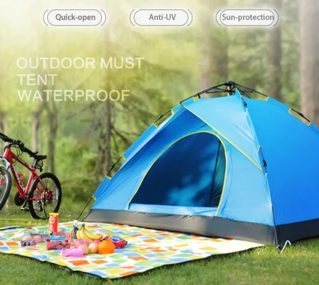 Klotel Pop up Camping Tent Outdoor Waterproof 3-4 Person Instant Setup - Womvr