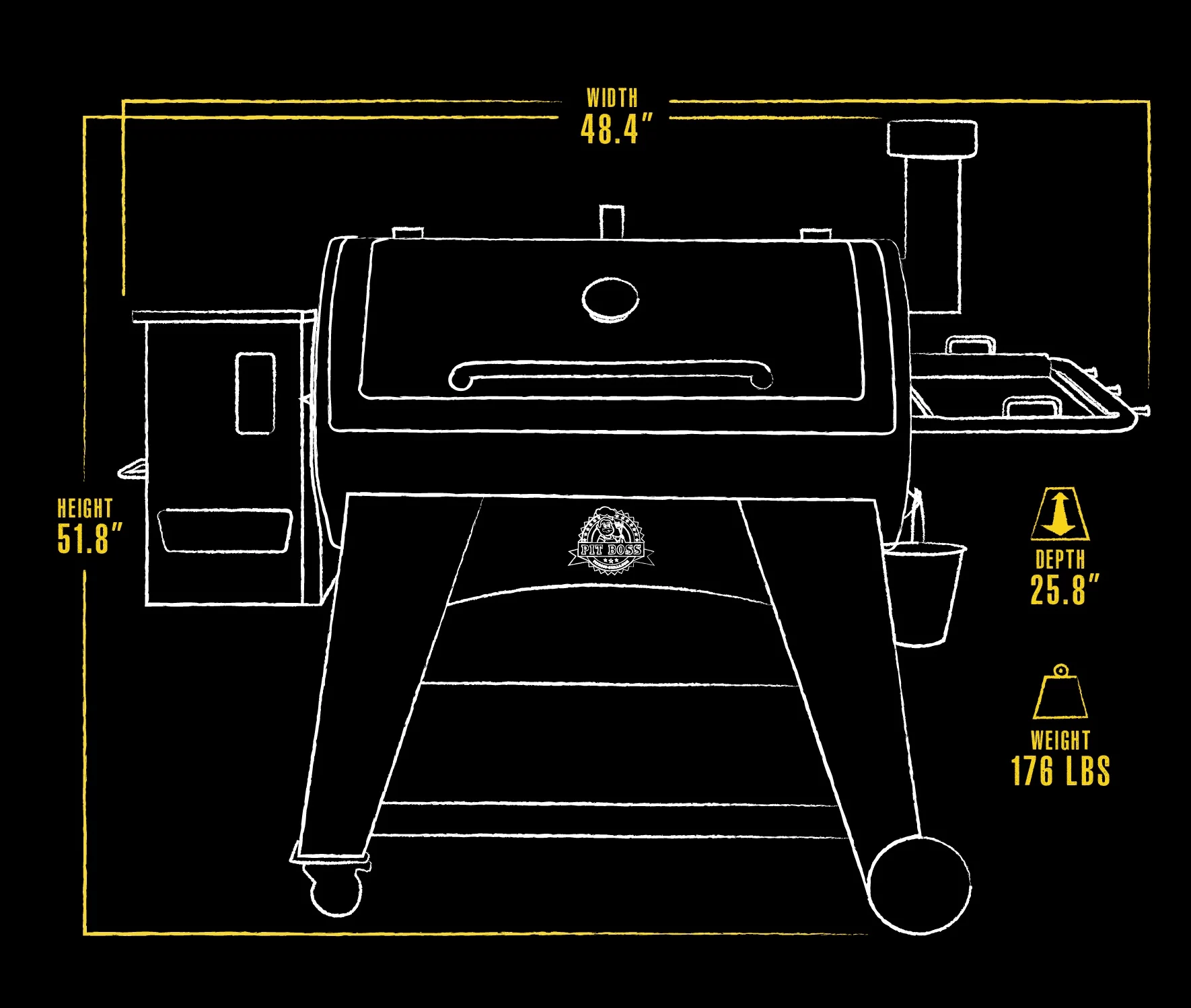 Pit Boss Austin XL 1000 Sq. in. Pellet Grill with Flame Broiler and Cooking Probe - Womvr