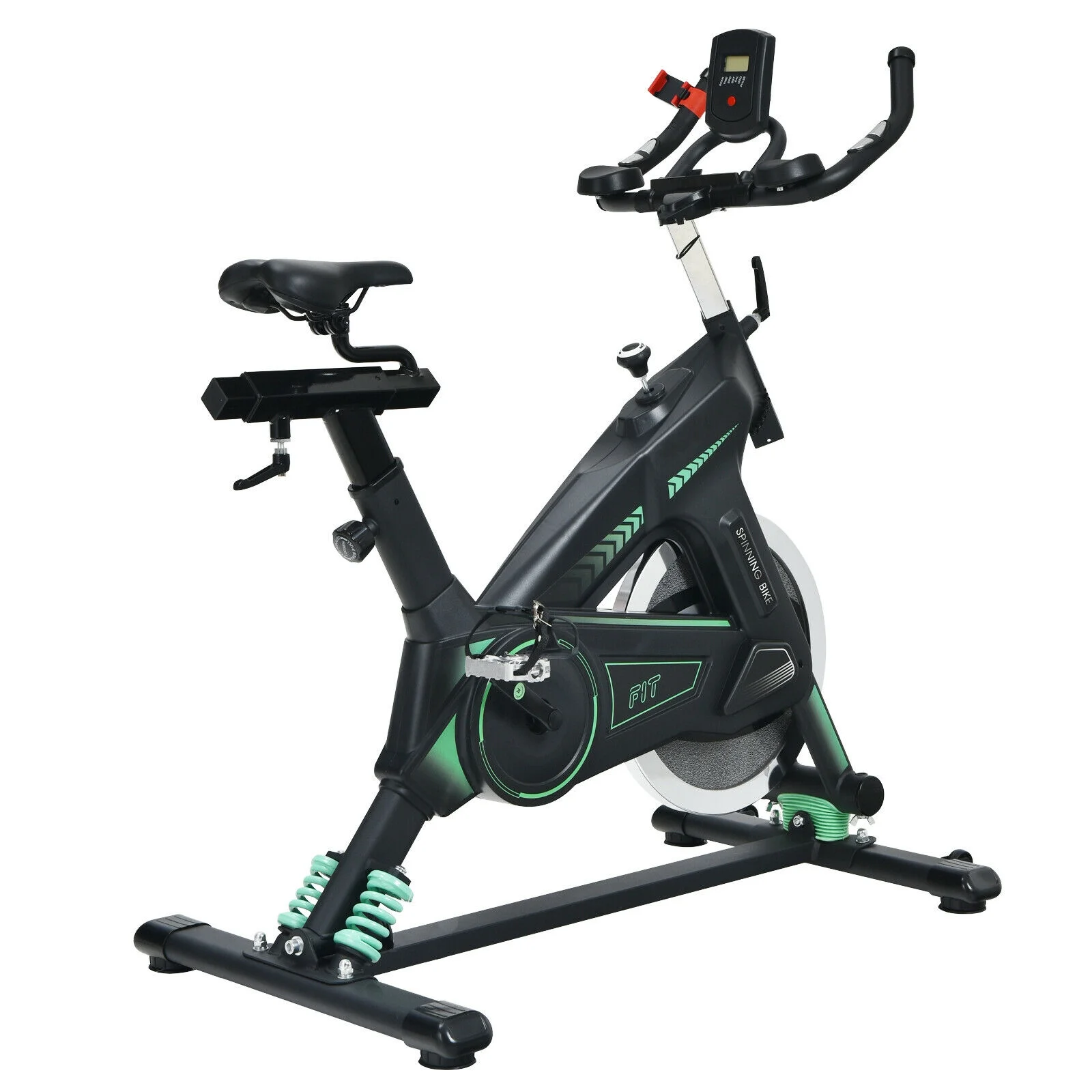 Gymax Stationary Exercise Cycling Bike with 33 Lbs. Flywheel for Gym Cardio Home Fitness - Womvr