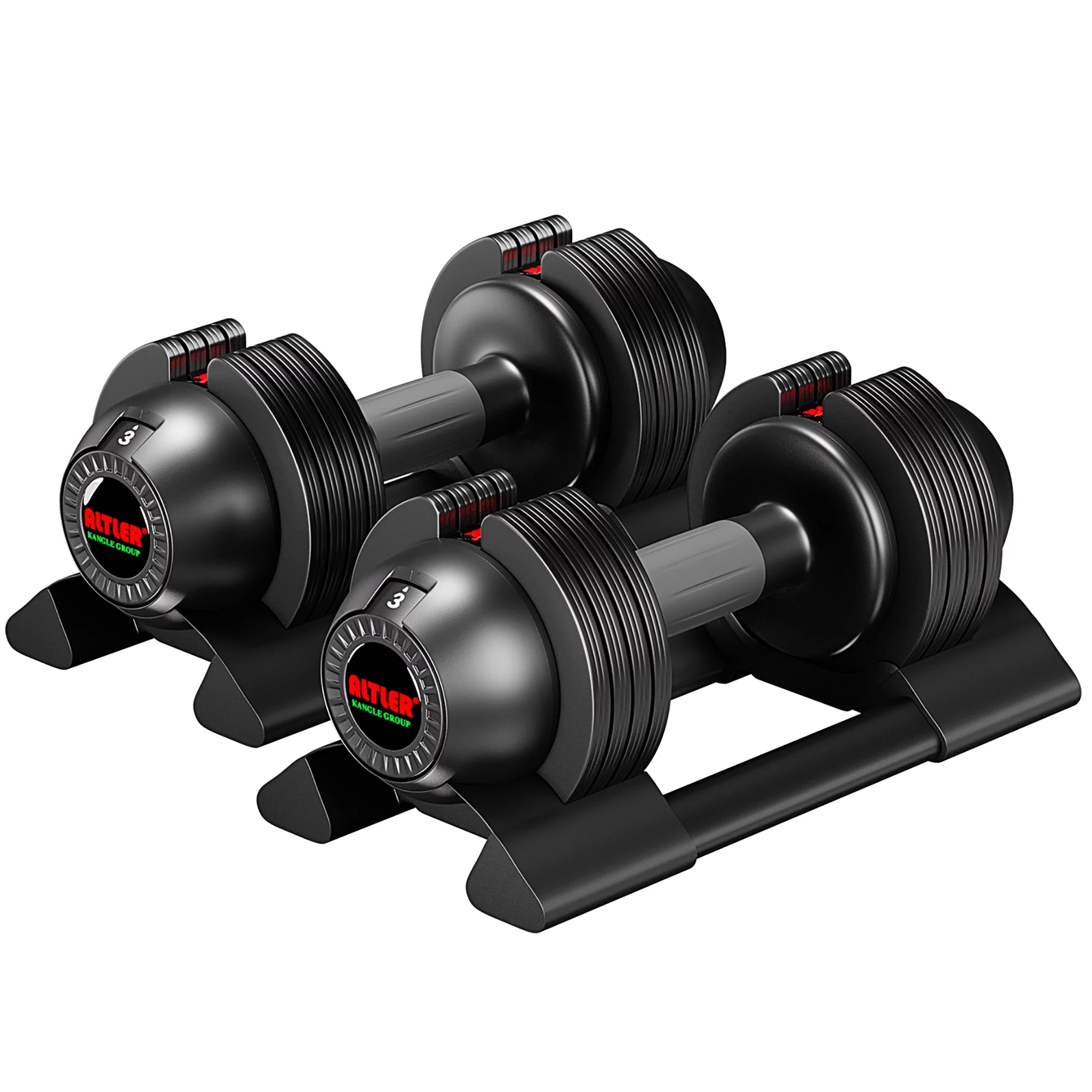 Adjustable Dumbbell,22lb/44lb/52lb Single Dumbbell Set with Tray for Workout Strength Training Fitness - Womvr