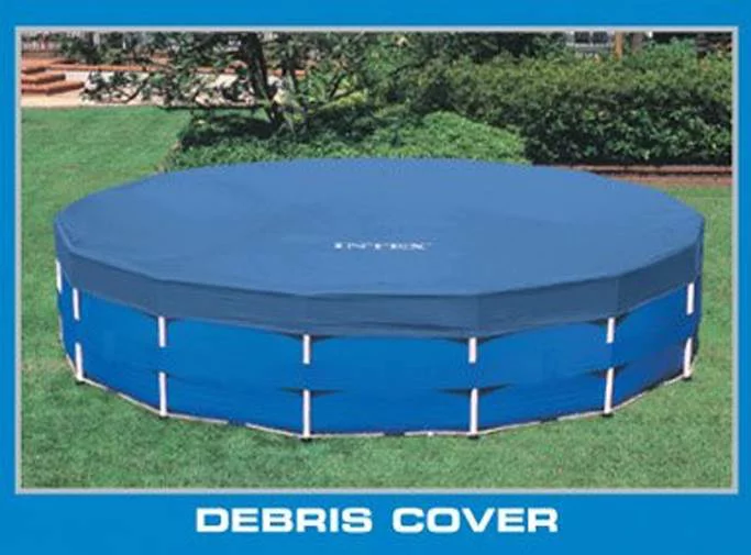 Intex 18ft x 48in Metal Frame Above Ground Round Family Swimming Pool Set & Pump - Womvr