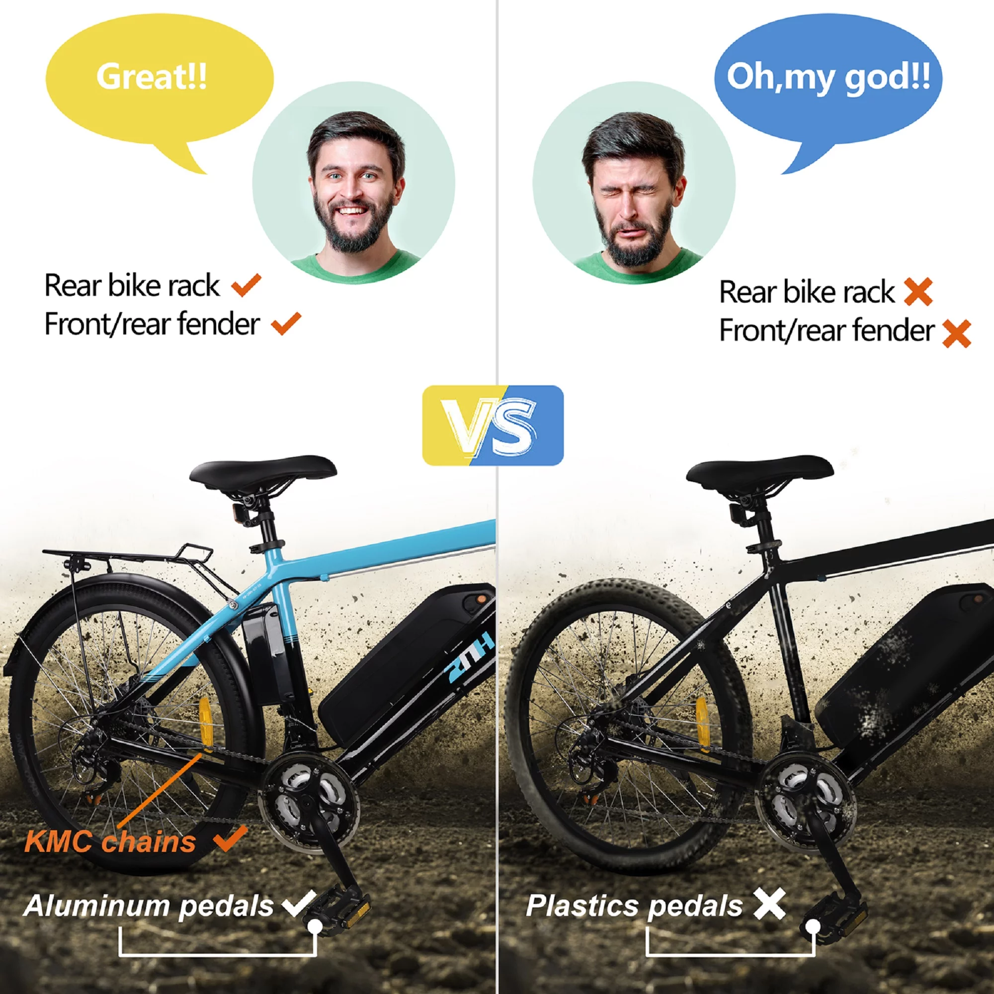 Electric Bike 350W Electric Mountain Bike 21-Speed Shifter Adult Ebike Electric Bicycle for Men Women 36V/10Ah Battery with 3 Working Models, Black - Womvr