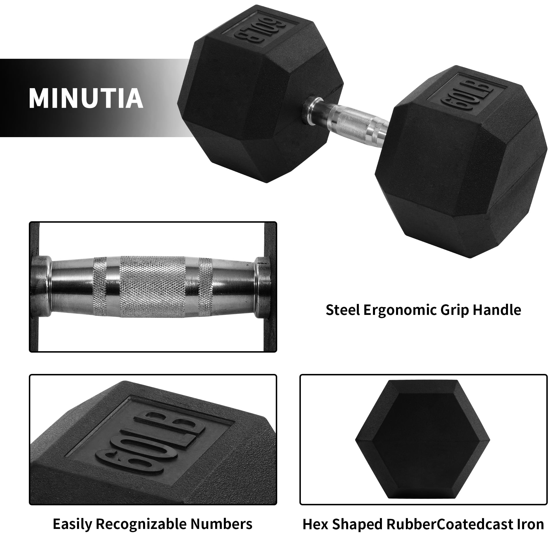BalanceFrom Rubber Encased Hex Dumbbells, 20 Lbs. Pair - Womvr
