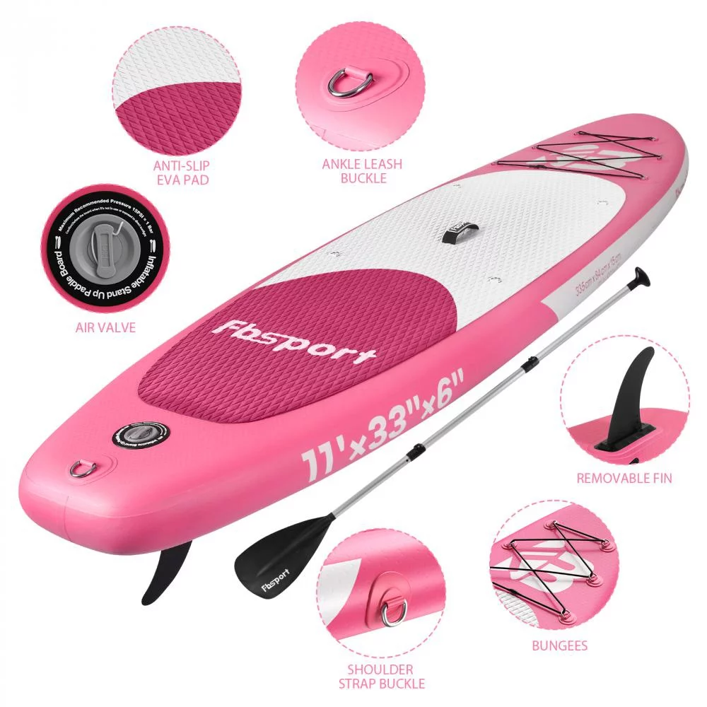Fbsport Electric Inflatable Paddle Board, Stand UP Paddleboard 11' Length with Electric Pump SUP Accessories - Womvr