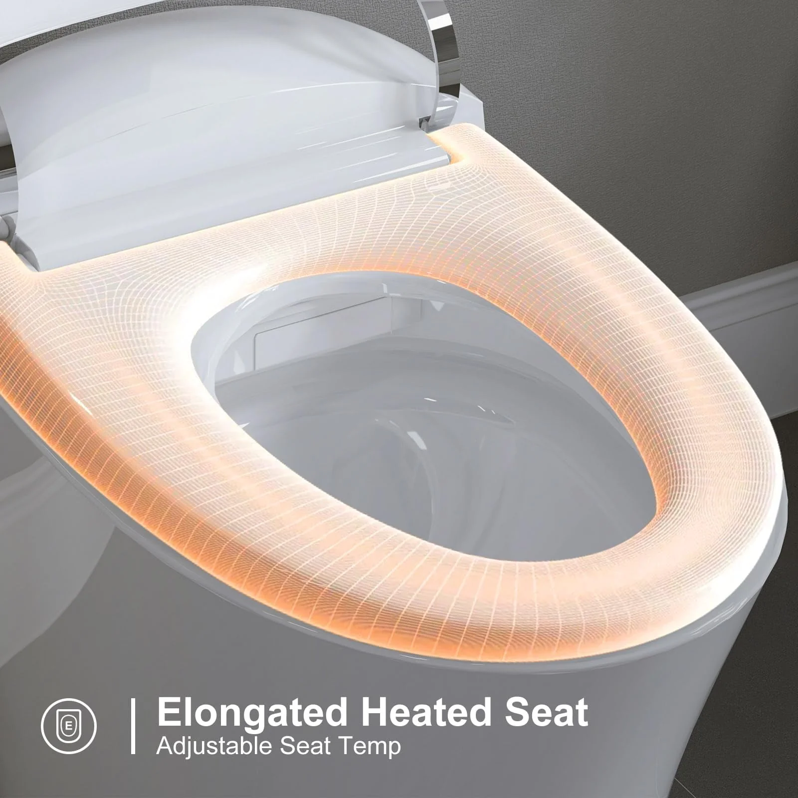 Horow Smart Toilet with Heated Seat, Automatic Power Flush Tankless,Ceramic One Piece Toilets for Bathroom - Womvr
