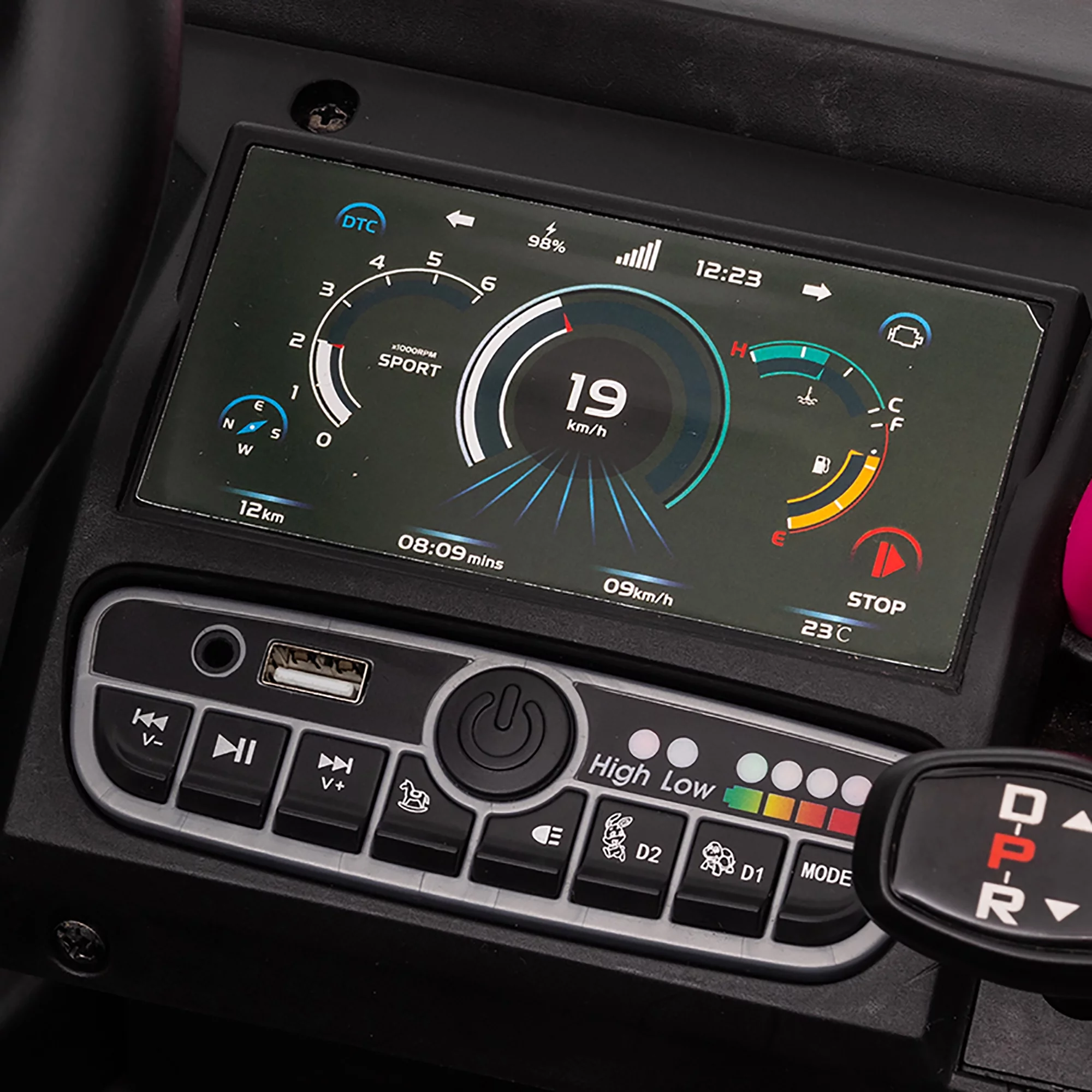 Joyracer 24V Ride on Toys, 2 Seater 6-Wheel UTV Car, 4WD Ride on Dump Truck for Big Kids with Trailer Remote Control, Black - Womvr