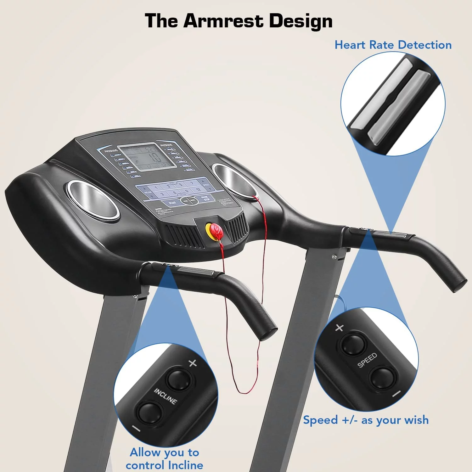 Treadmill with Incline Folding Treadmill with 12-Level Automatic Incline 2.5hp Power 8.5mhp Speed Running Machine 15 Preset Training Program Electric Treadmill for Home Use - Womvr