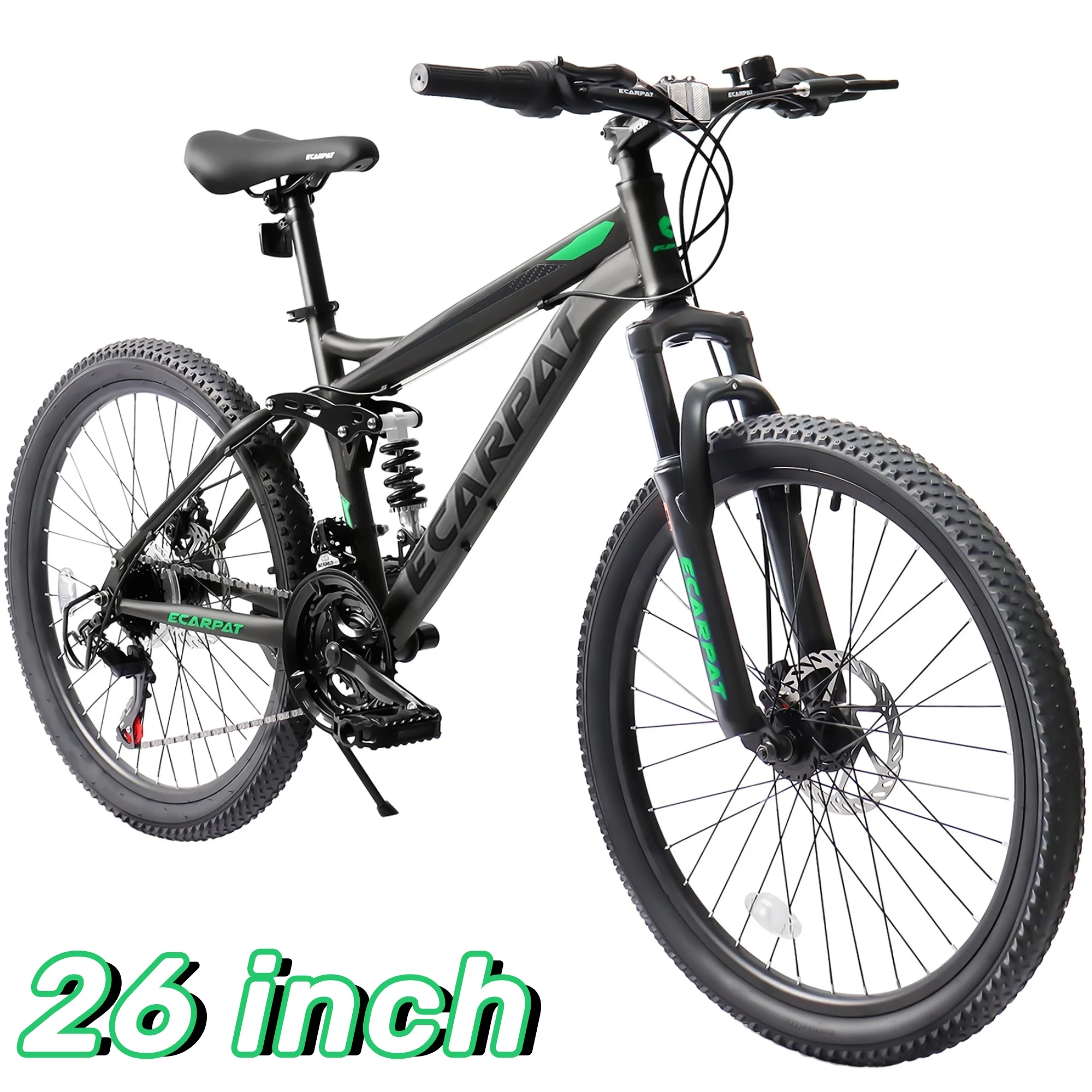 CHAMPIERRE 24 inch Mountain Bike for Men and Women, 21-Speed Adult Trail Bike for Young Boys Girls, Gray - Womvr
