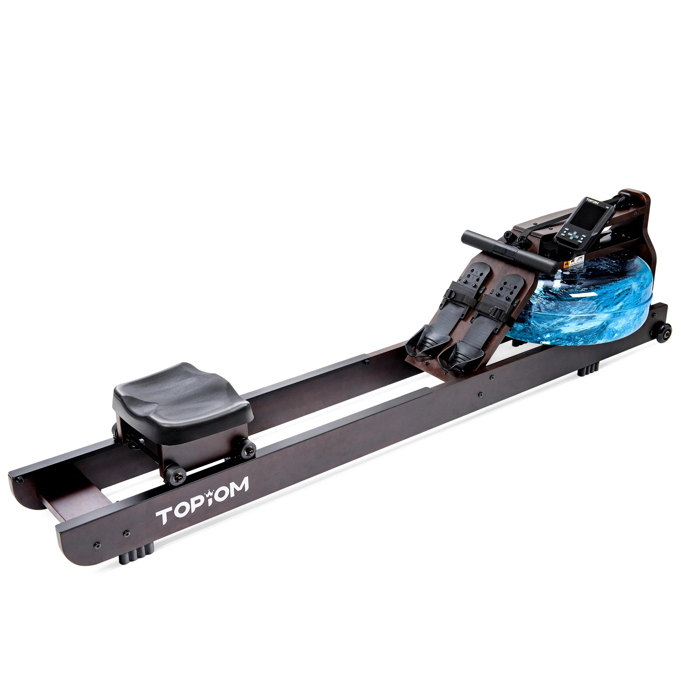 Topiom Water Rowing Machine with TM-3 Performance Monitor Bluetooth Connected 400 lbs Max Load - Womvr