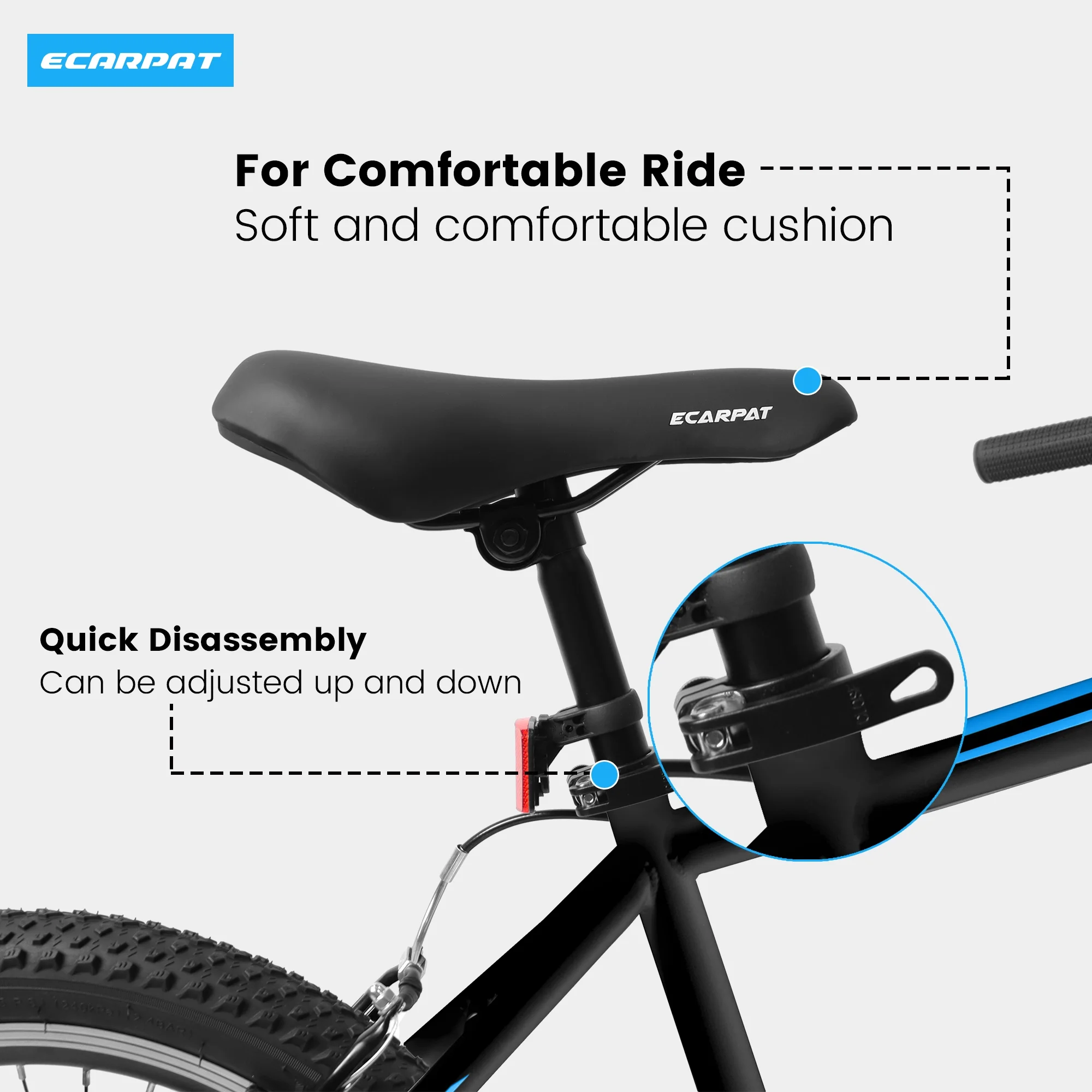 20 inch Kids Bike for Boys Girls, Boys Bike with Gears, 7 Speed Black - Womvr