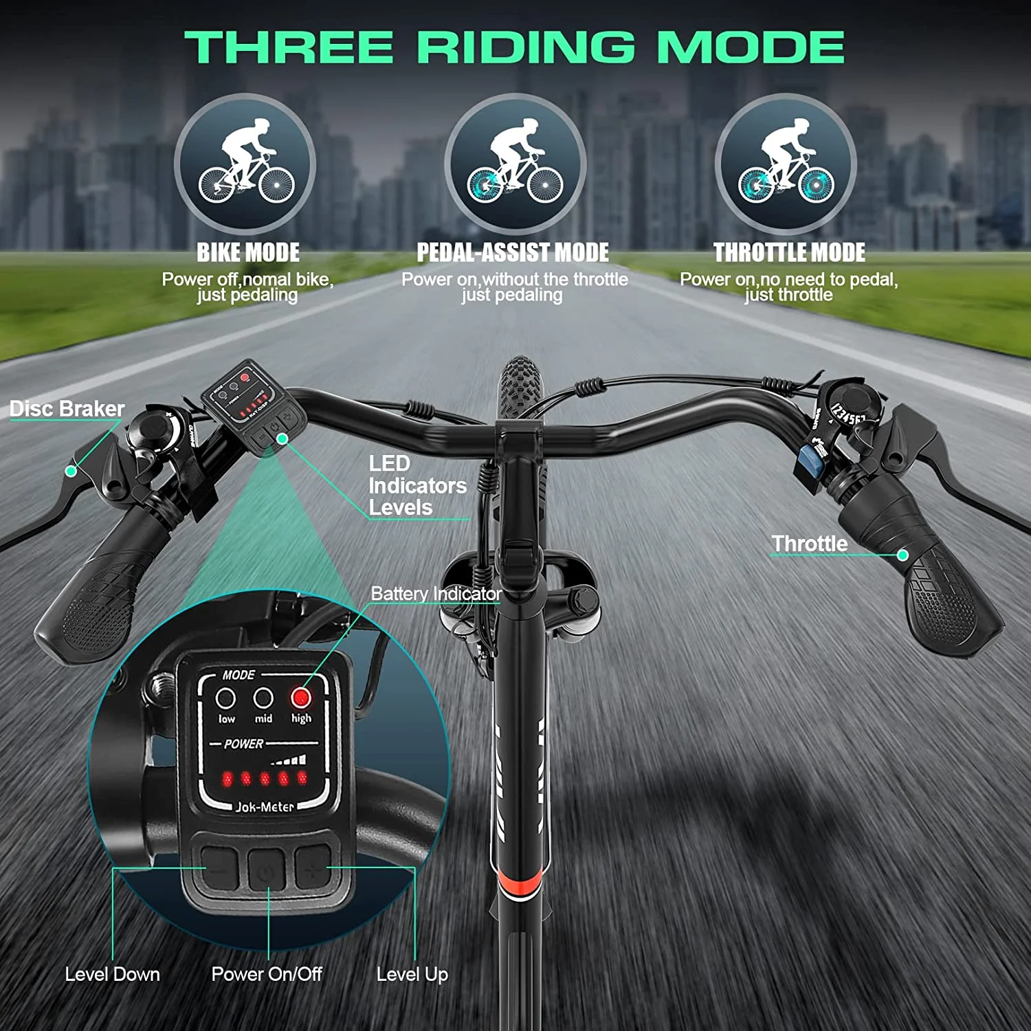 Vivi Electric Bike 26'' Electric Bike for Adults 500W Electric Bike with 48V Removable Battery, Electric Commuter Cruiser Bike 20MPH & 50 Mile City Electric Bike with Cruise Control - Womvr