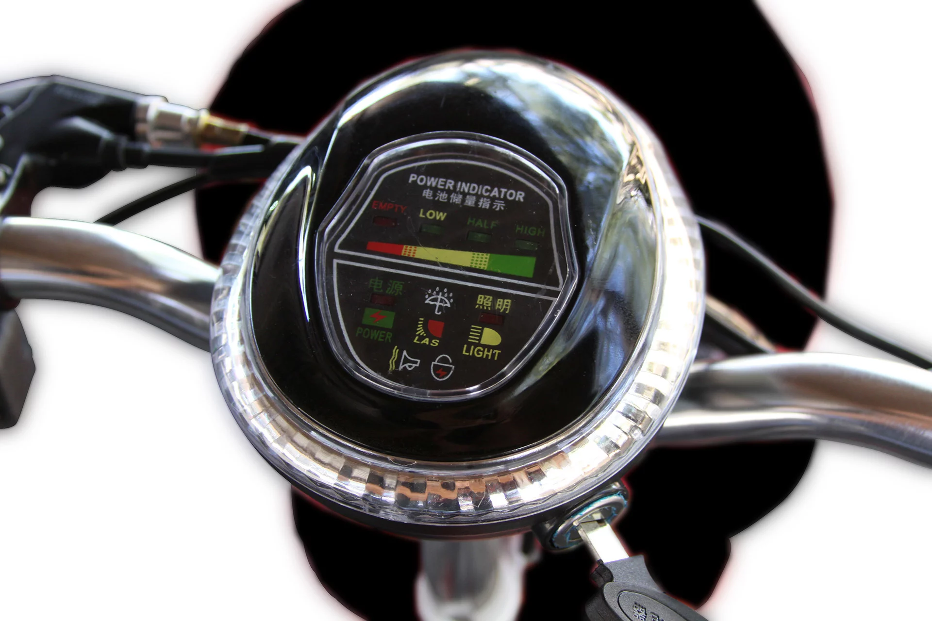 E-Wheels Stand/Ride Mobility Scooter with Folding tiller in Red Color - Womvr