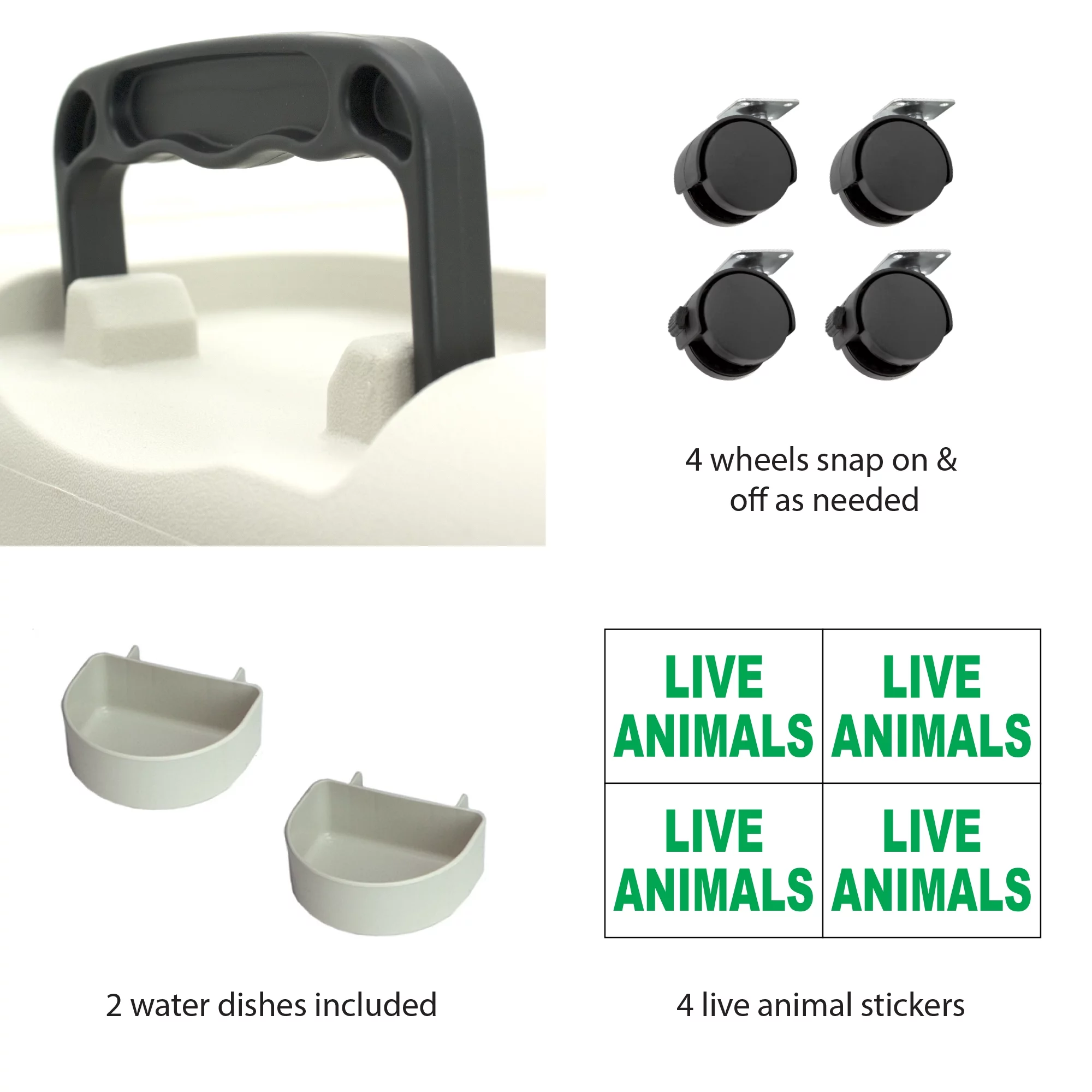 SportPet Designs Plastic Dog IATA Airline Approved Kennel Carrier, Medium, 1 Piece - Womvr