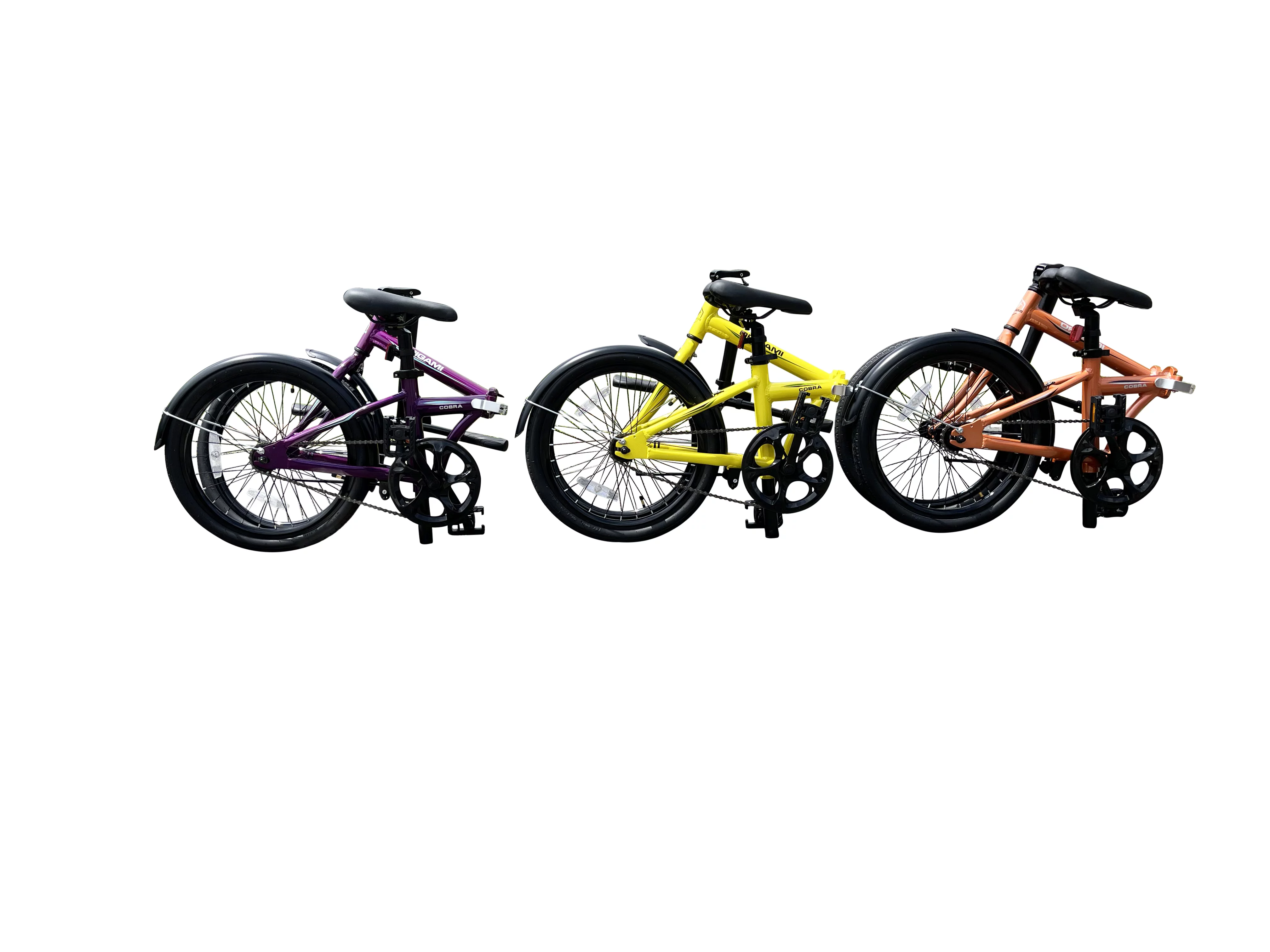 Origami Cobra single-speed lightweight aluminum folding bike in Purple - Womvr