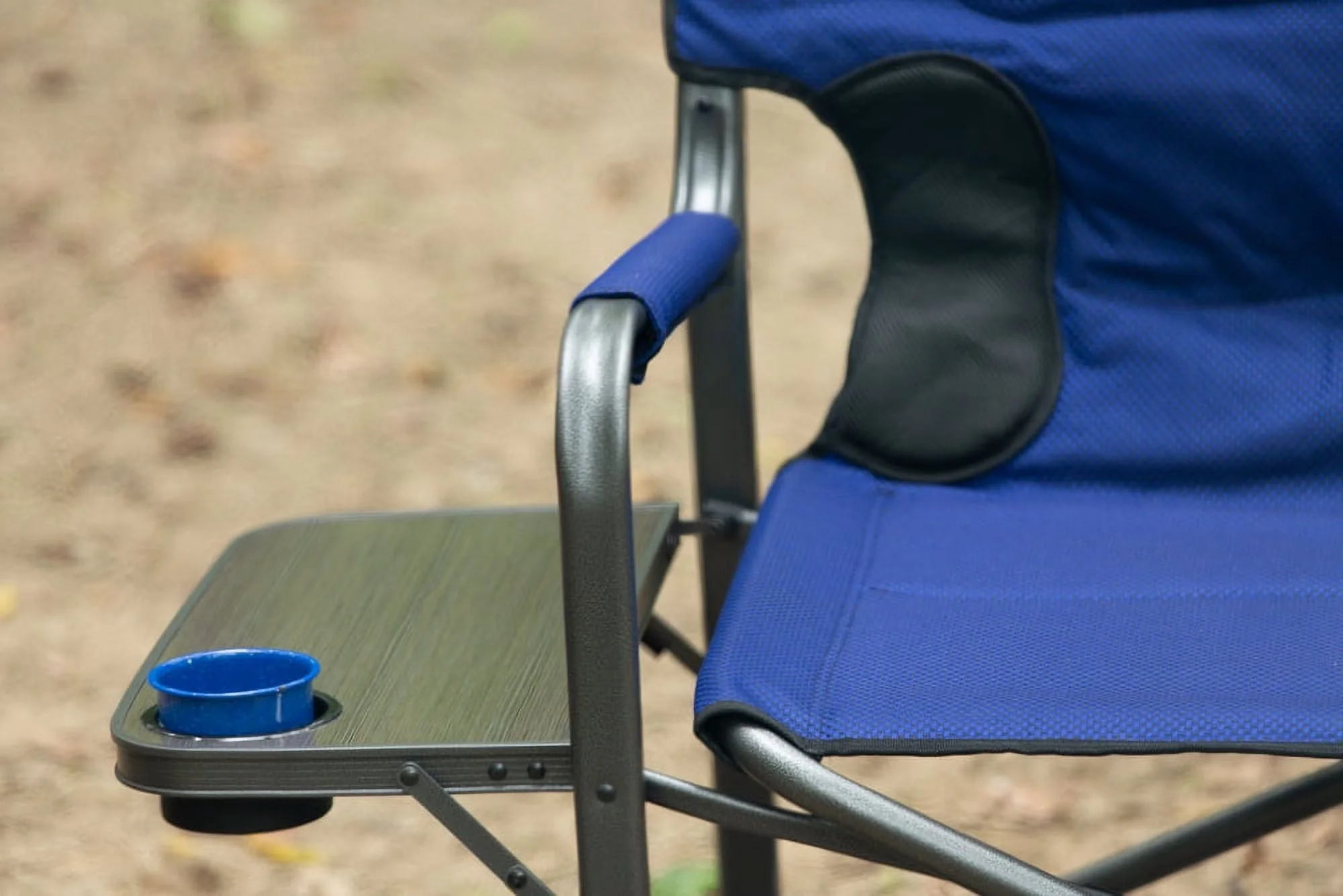 Ozark Trail Camping Director Chair XXL, Blue, Adult, 10lbs - Womvr