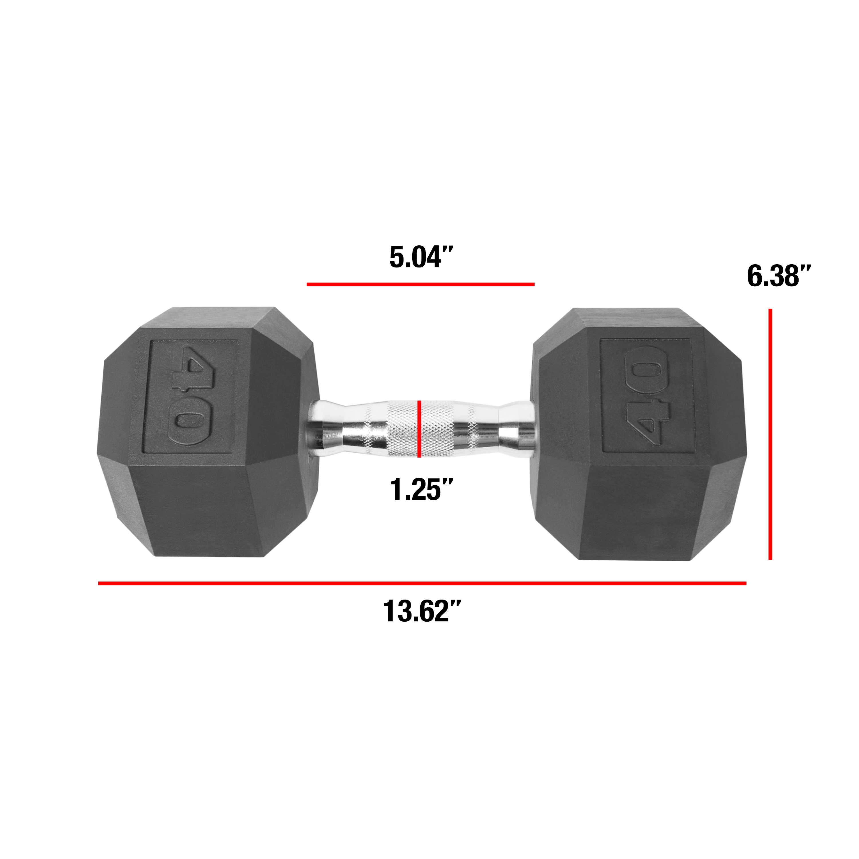 CAP Barbell Coated Hex Dumbbell, Single 40 lbs - Womvr