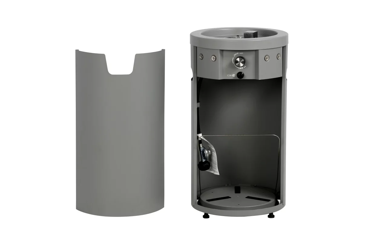 Mainstays 28-inch Tall Column Propane Gas Outdoor Fire Pit, Matte Black Finish - Womvr