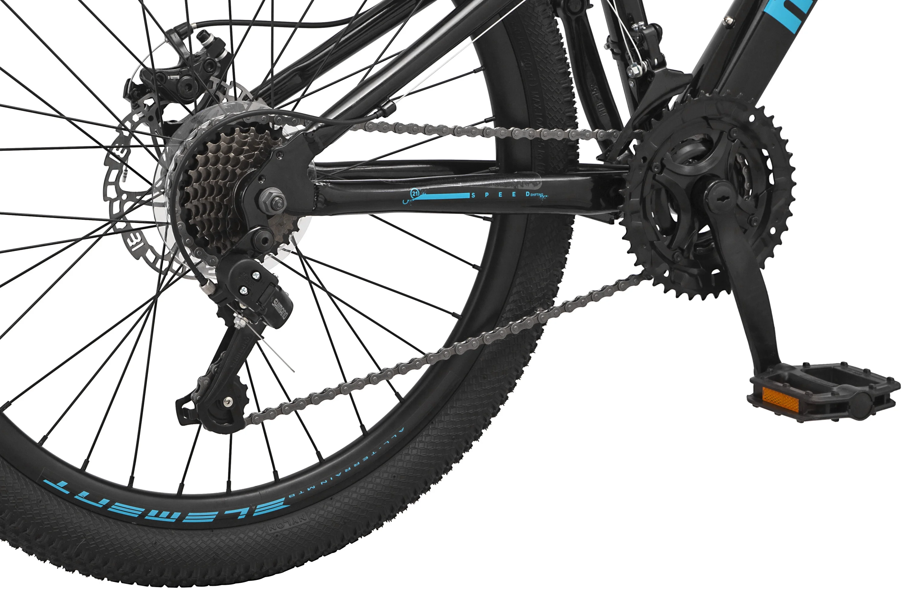 Mongoose 24-in. Durham Unisex Mountain Bike, Black, 21 Speeds - Womvr