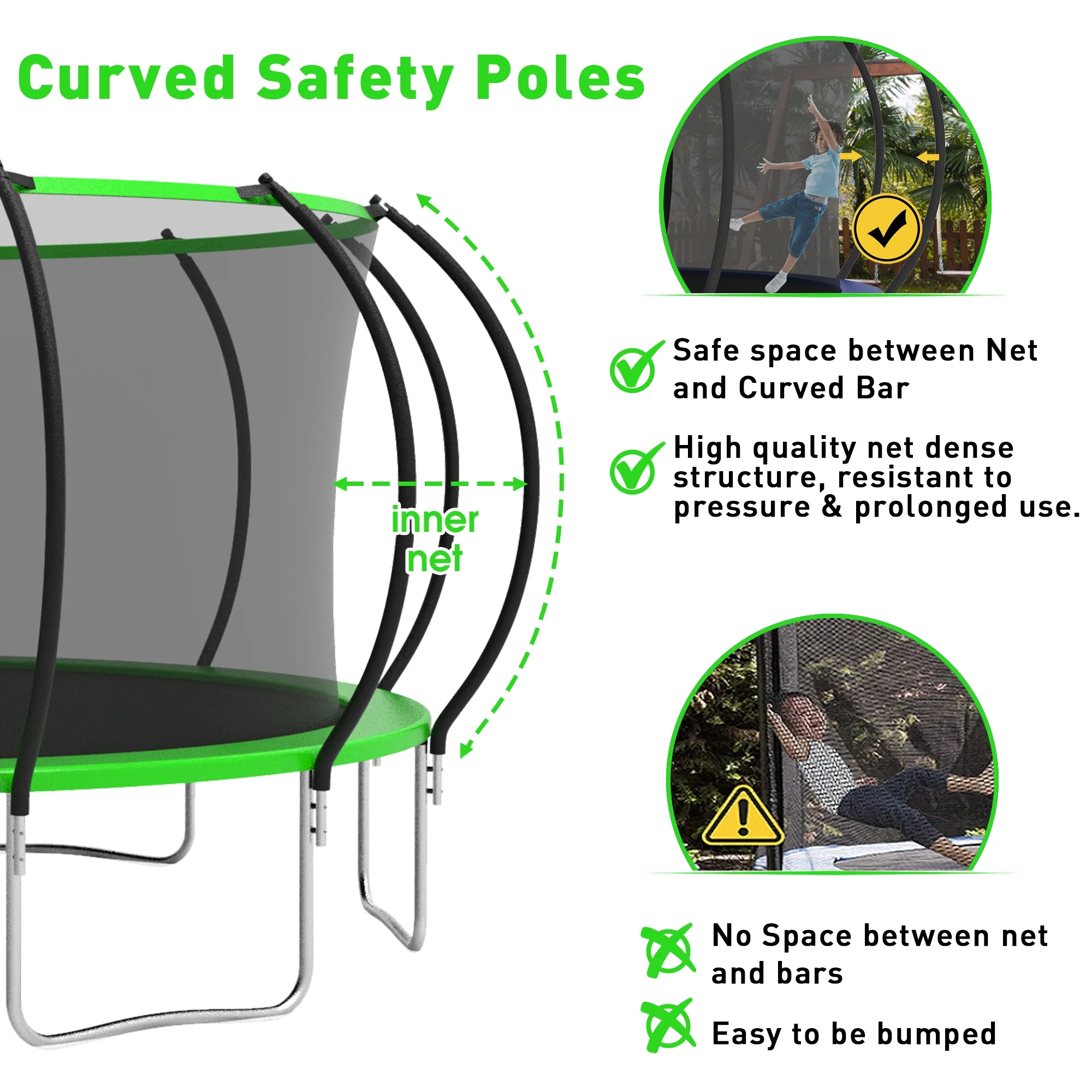 Jump Into Fun Trampoline 16FT, 1500LBS Trampoline for Adults/ 8-10 Kids, Trampoline with Enclosure, Basketball Hoop, 2 Balls, More Gifts, Galvanized Full Spray Round Outdoor Pumpkin Trampoline - Womvr