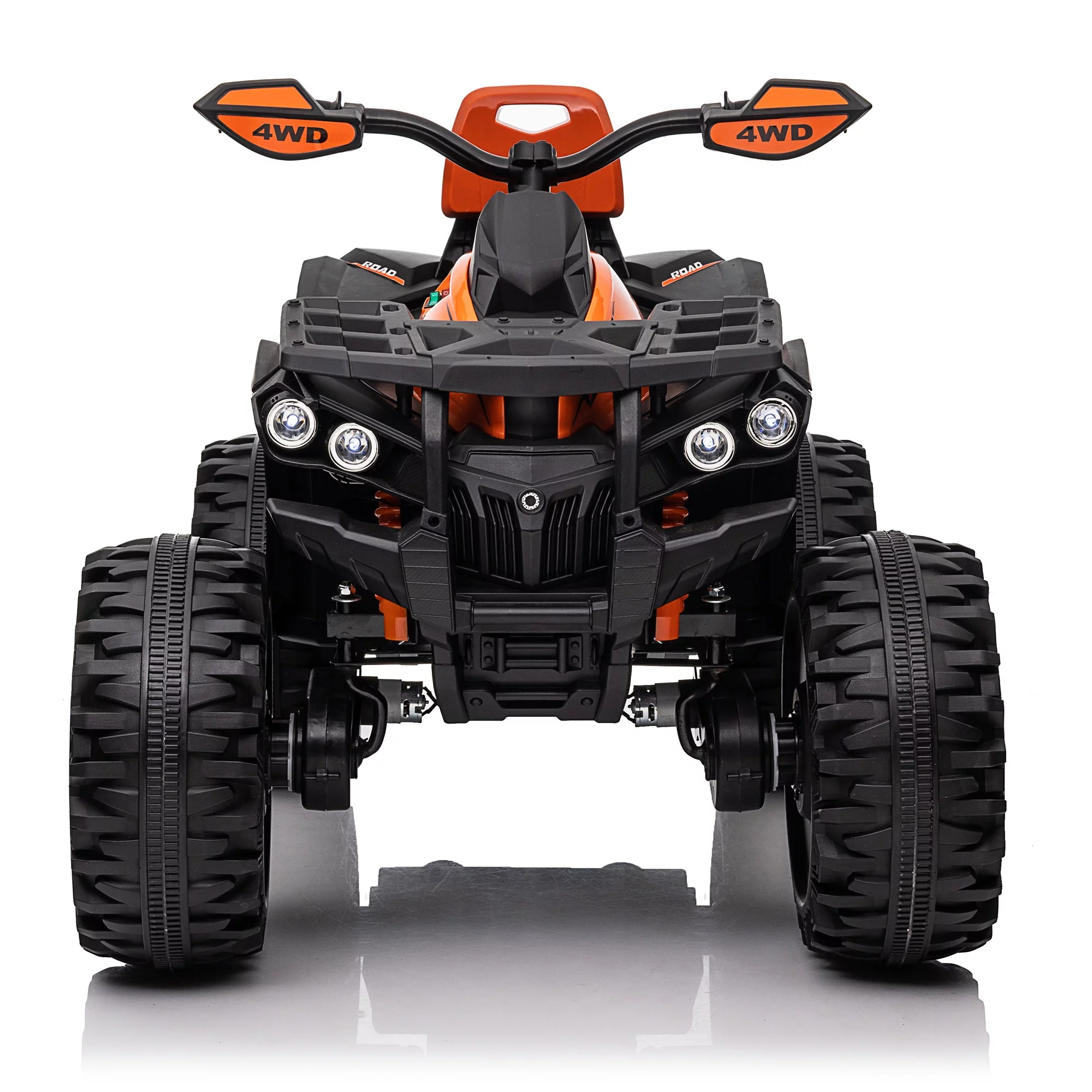 4x4 Kids Ride on ATV, 2 Seater 24 Volt Ride on Toys, 800W 4-Wheeler Quad Car for Big Kids, Black - Womvr