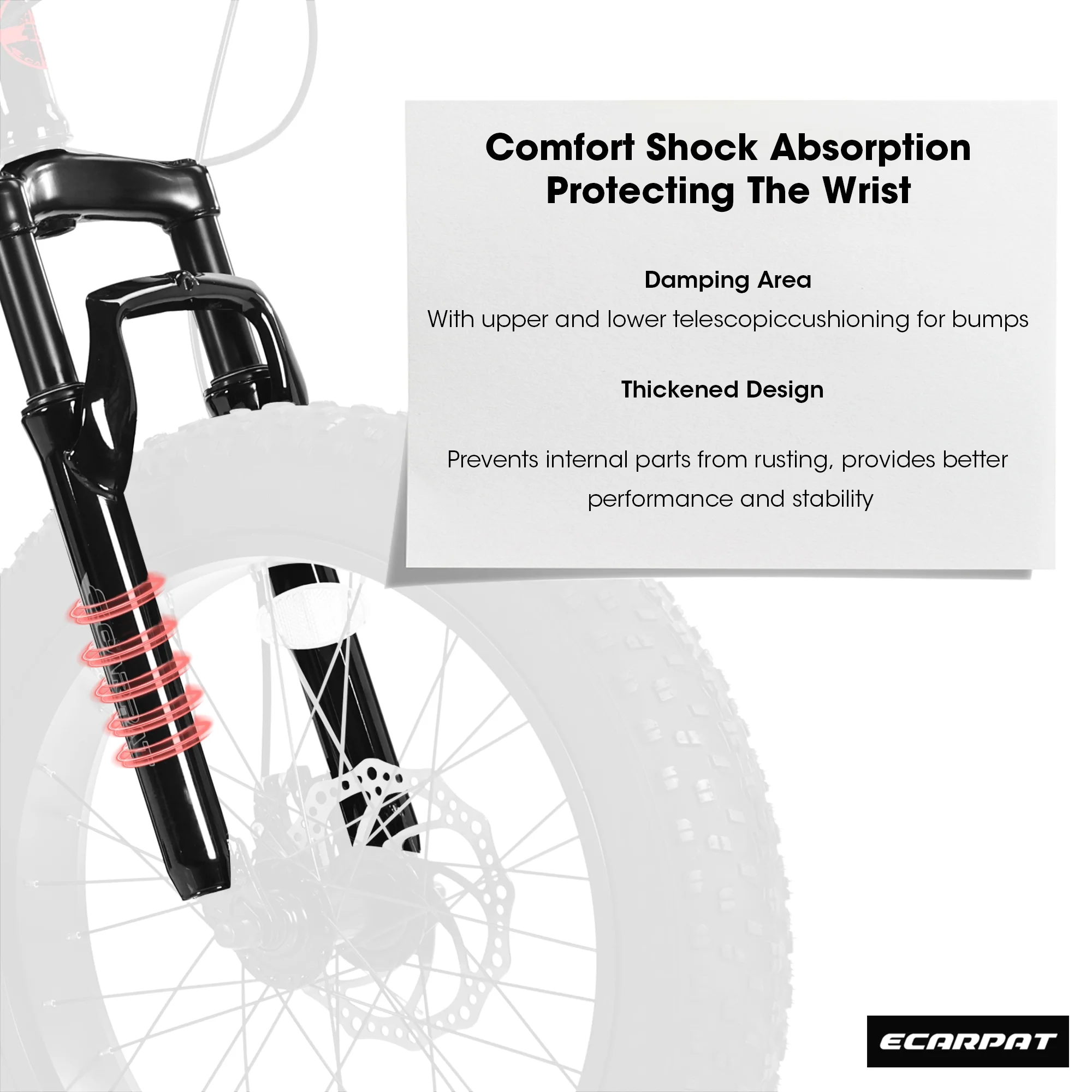 CHAMPIERRE 20'' Mountain Bike for Boys Girls Ages 8 to 12, 7 Speed Kids Bicycles with 4 inch Fat Tire, Red - Womvr