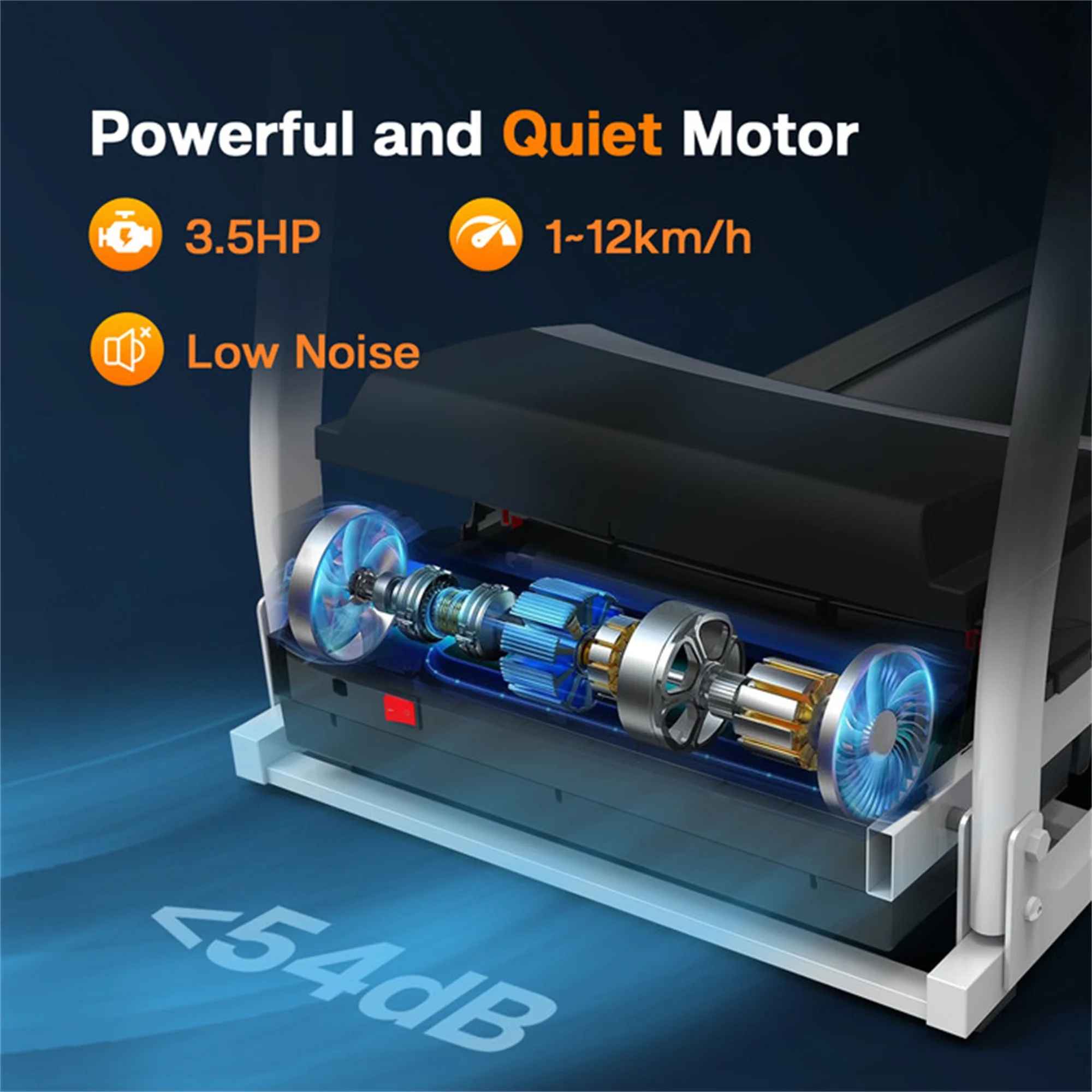 Aukfa Folding Treadmill with Incline, 265 lbs Capacity, 7.5 mph Max Speed for Home Gym Workout - Womvr