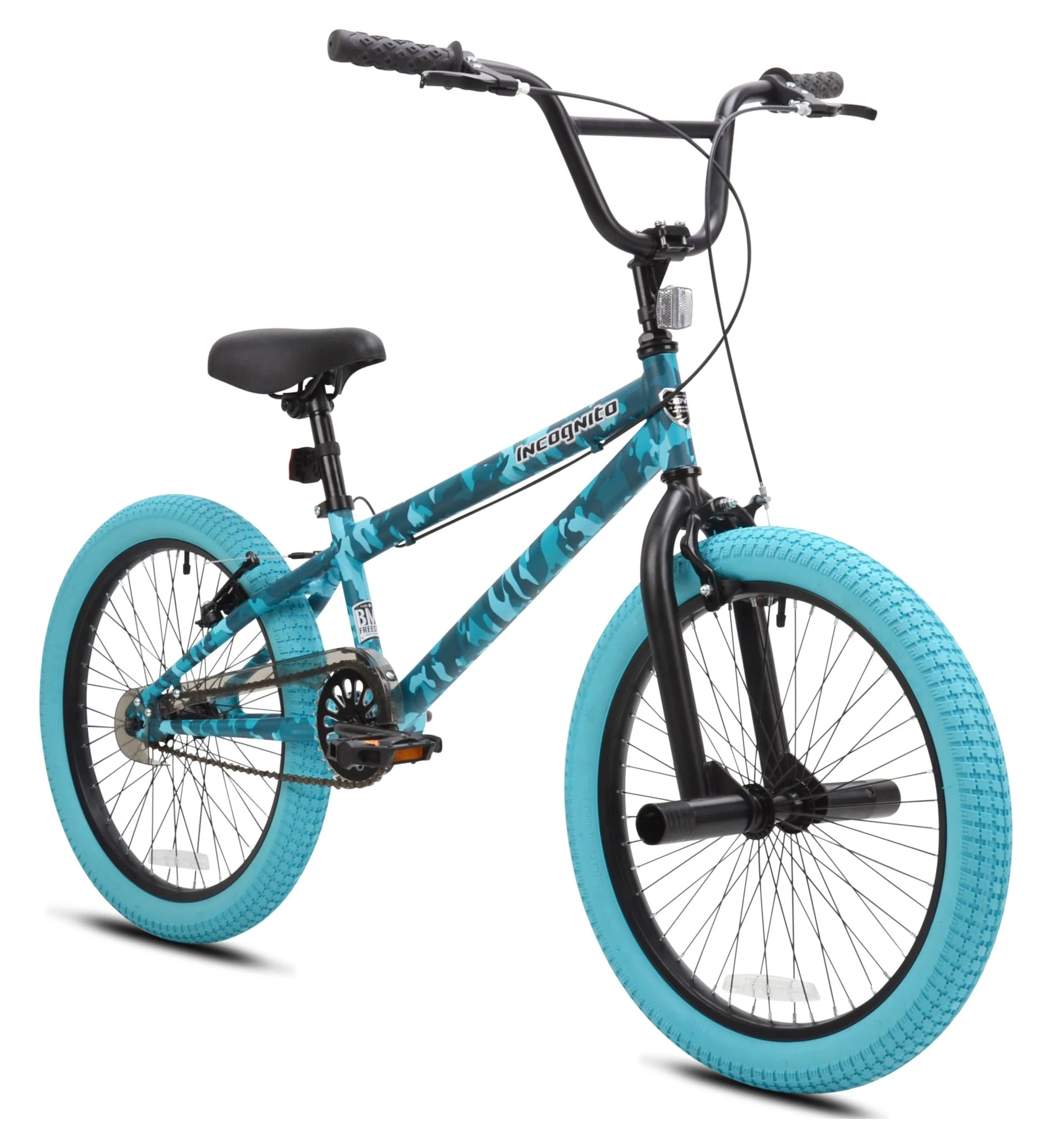 Kent Bicycle 20-inch Incognito Girl's BMX Child Bike, Turquoise Blue Camouflage - Womvr