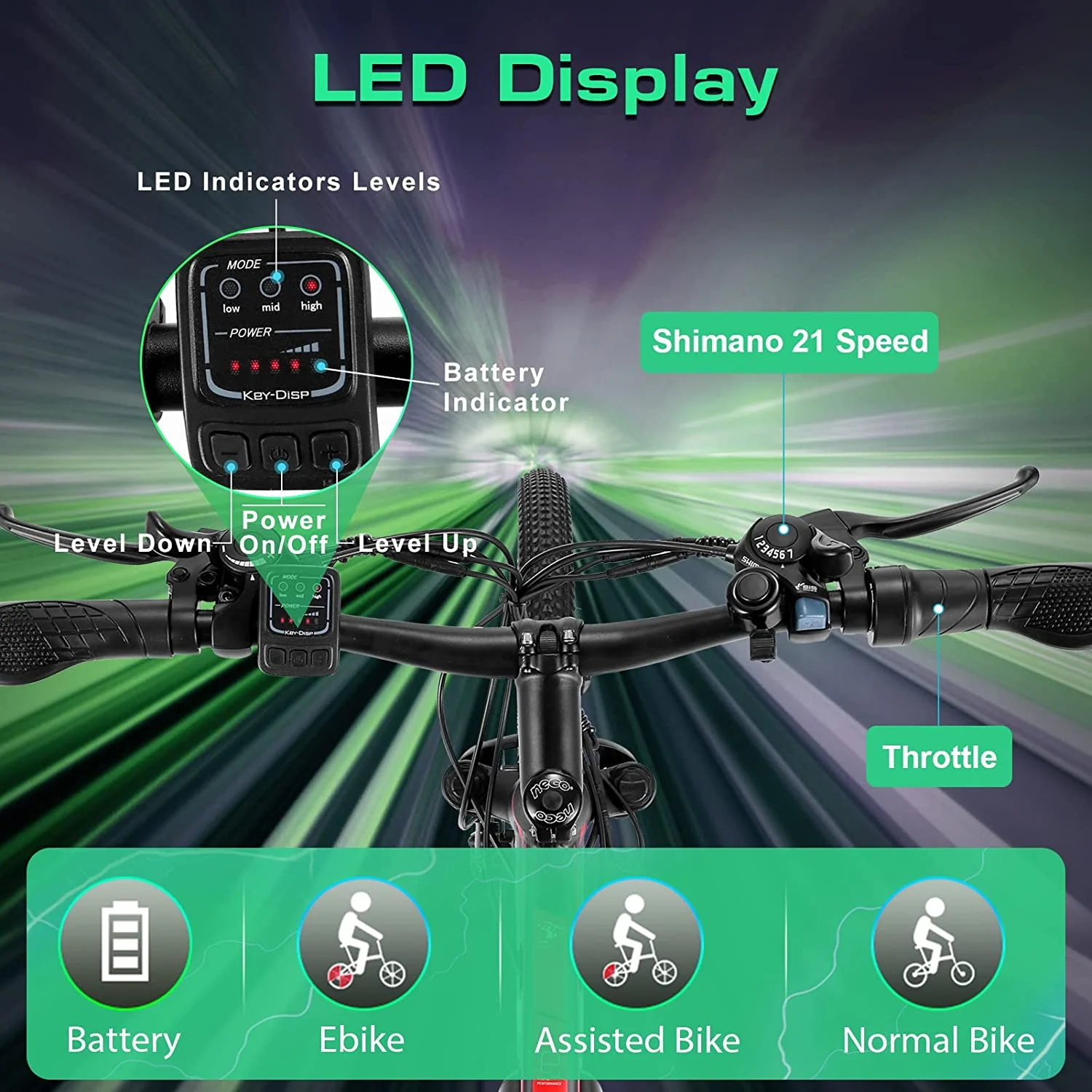 Vivi Electric Bike for Adults 27.5