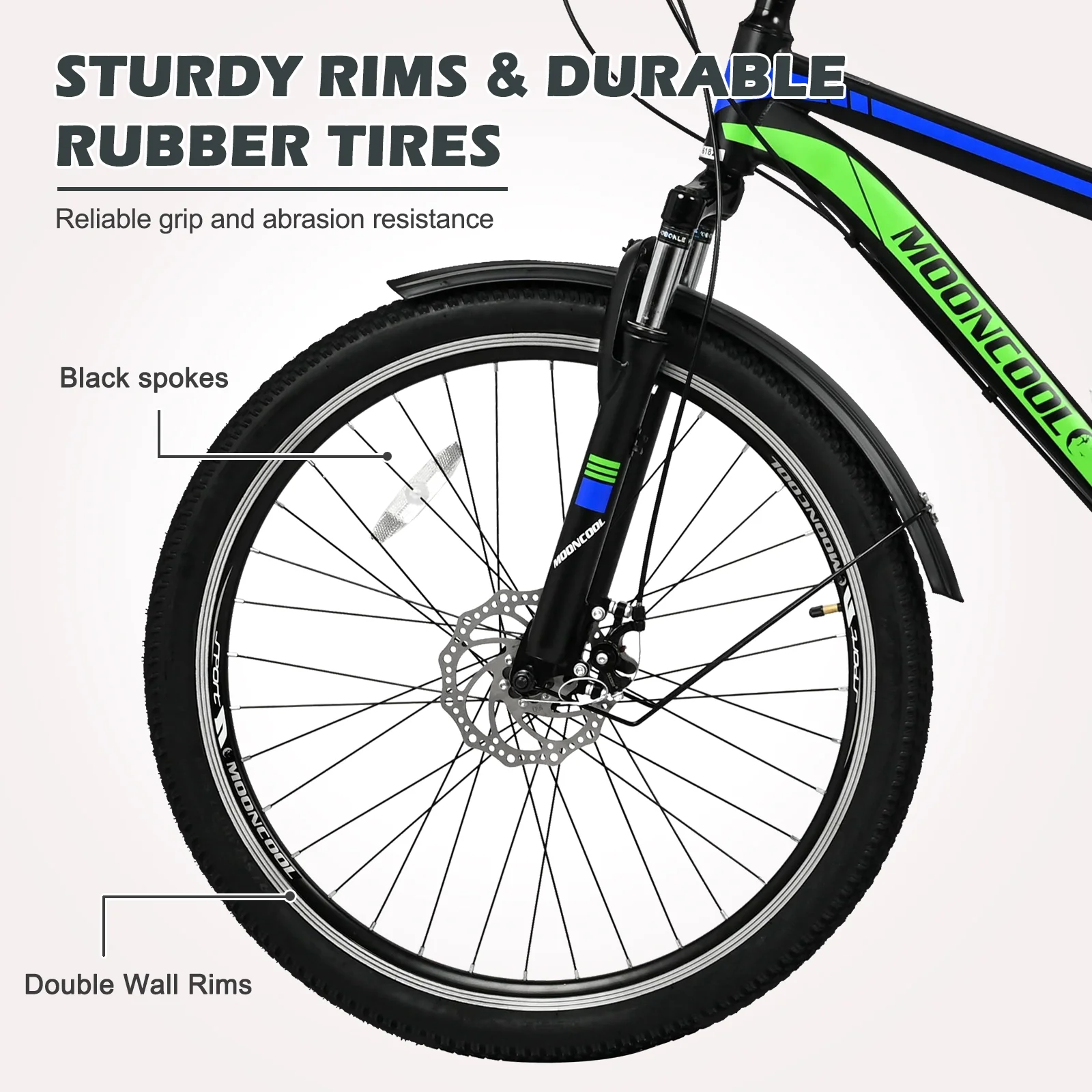 Docred Adult Tricycle, 7 Speed Three Wheel Mountain Bike, 24/26/27.5 inch Adults Trikes ,Load capacity 420 lbs - Womvr