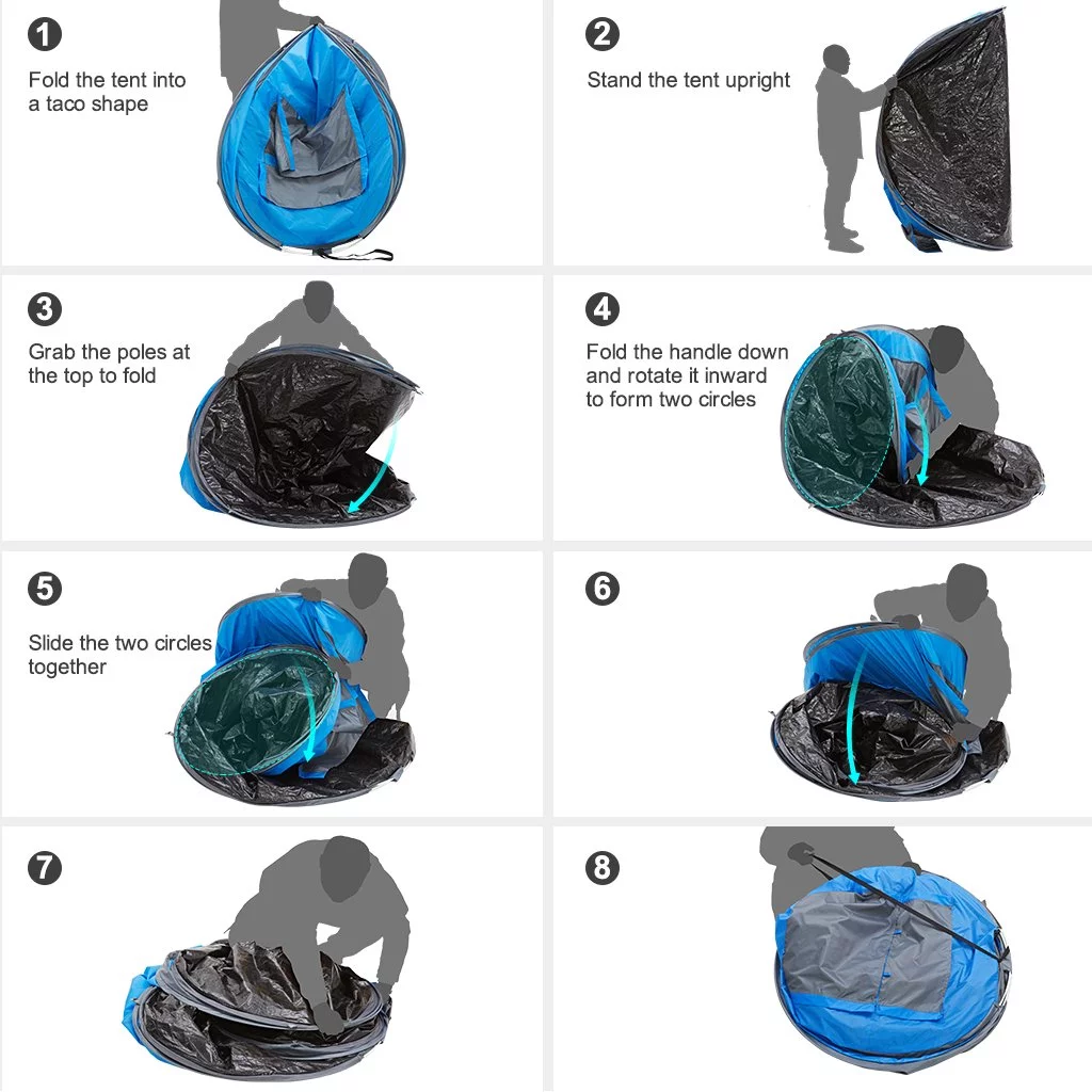 4 Person Easy Pop up Tent Waterproof Automatic Setup 2 Doors-Instant Family Tents for Camping Hiking & Traveling - Womvr