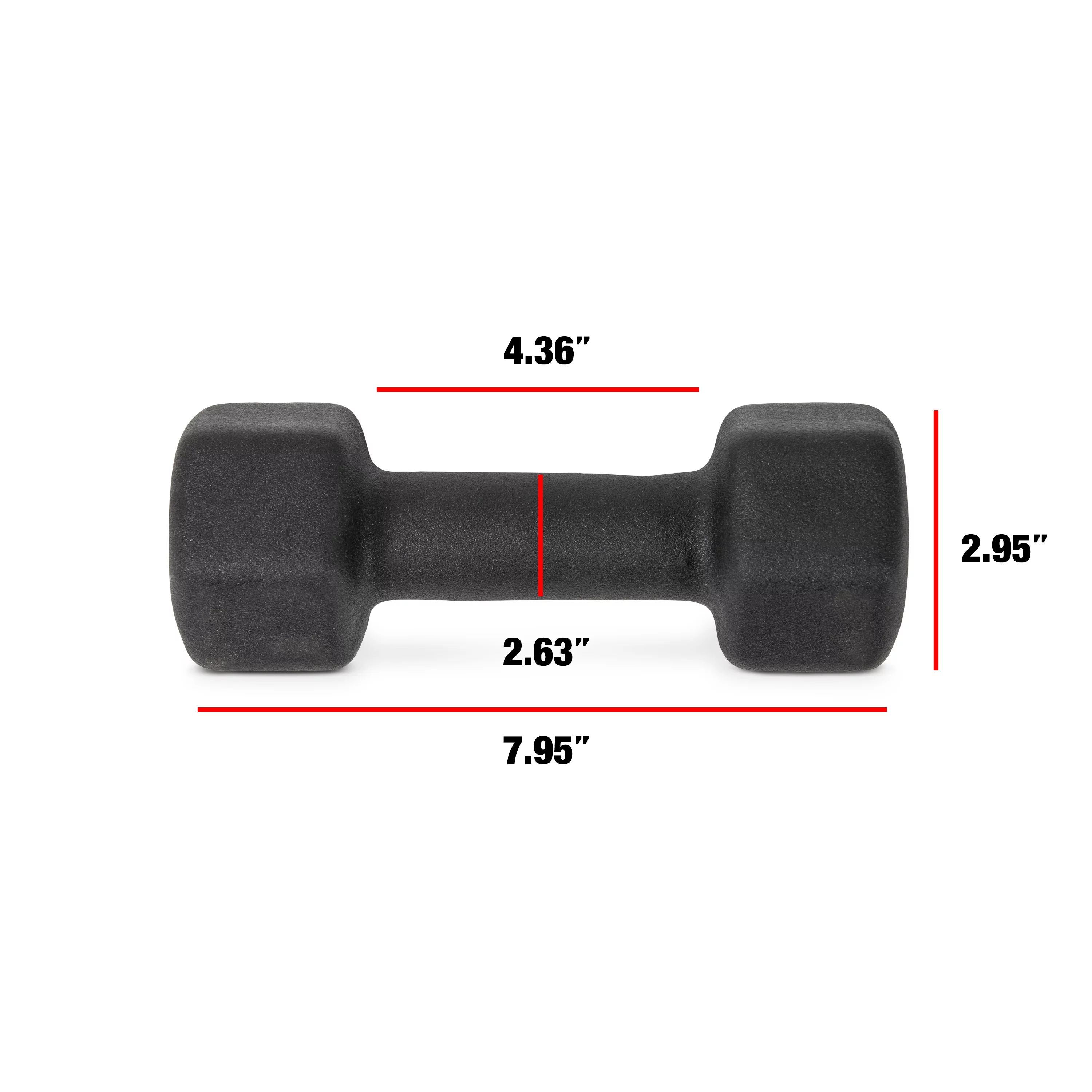 CAP Barbell, 15lb Black Neoprene Dumbbell, Pair - Womvr