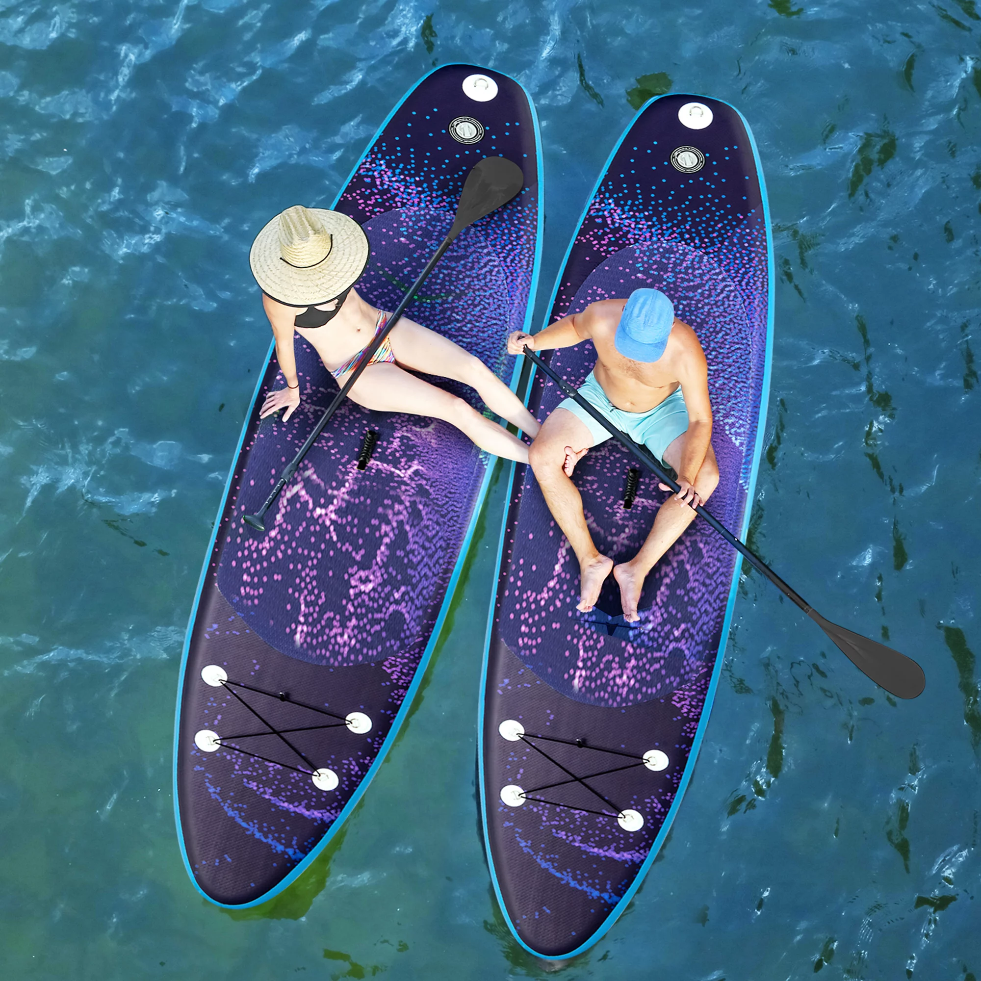 Gymax 10.5 ft Inflatable Stand-Up Paddle Board Non-Slip Deck Surfboard w/ Hand Pump - Womvr