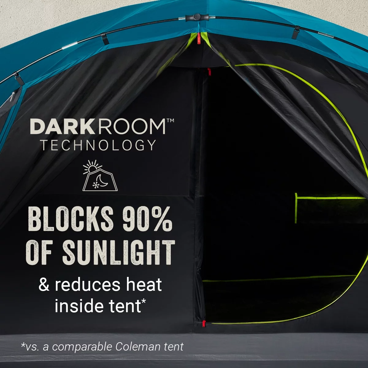 Coleman 4-Person Carlsbad Dark Room Dome Camping Tent with Screen Room - Womvr