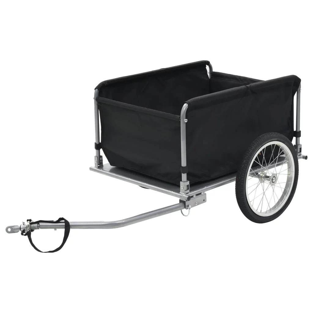 vidaXL Bike Trailer Bicycle Cargo Trailer Tow Bicycle Cart Steel and Polyester - Womvr