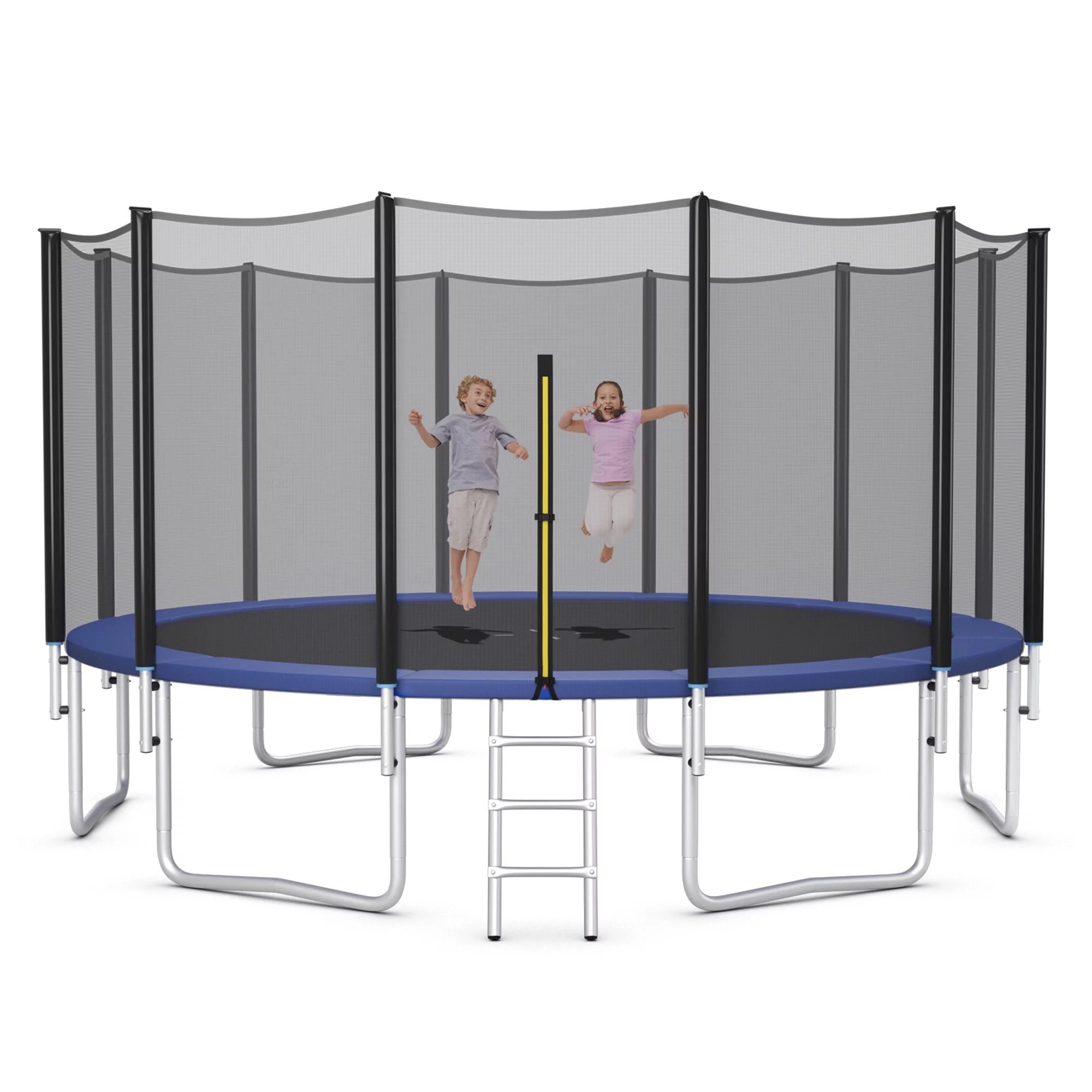 Gymax 8 FT Outdoor Trampoline Bounce Combo W/Safety Closure Net Ladder - Womvr