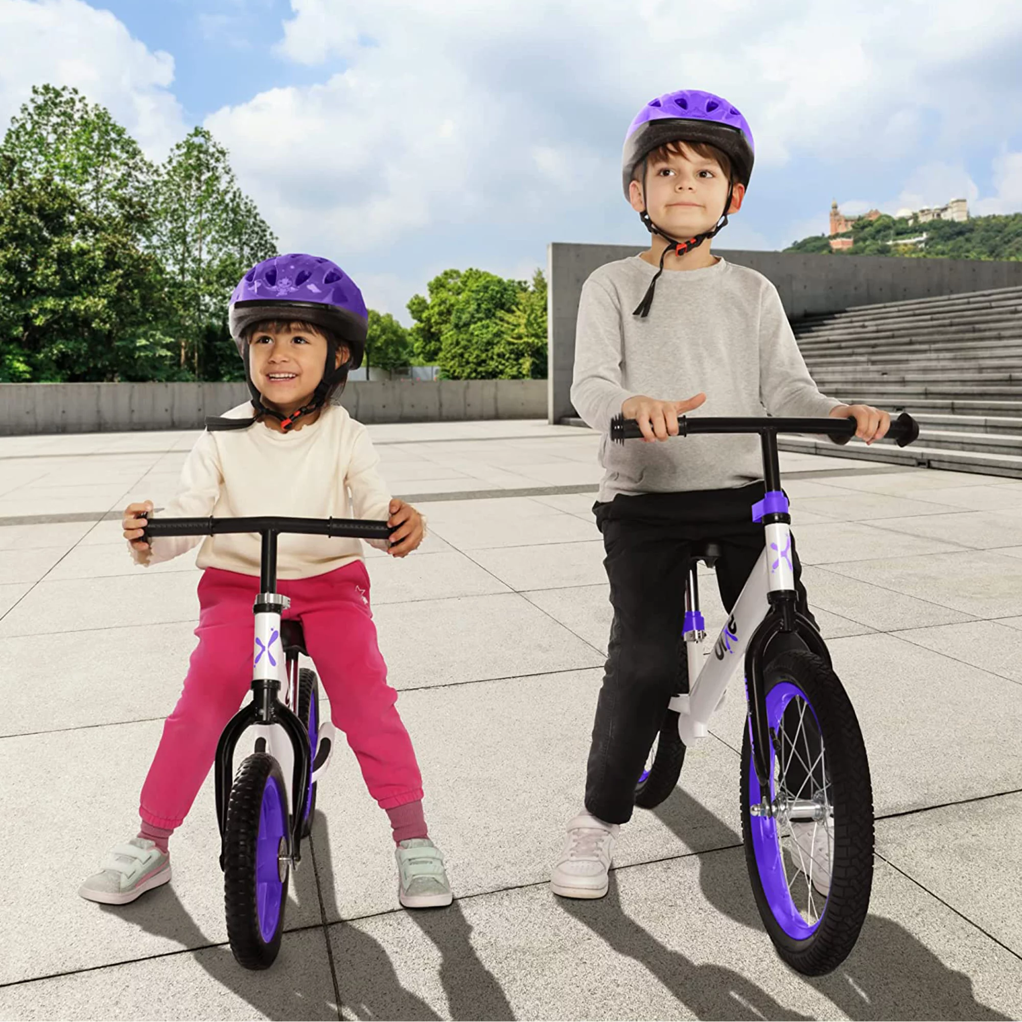 Bixe Aluminum Kids Balance Bike Lightweight 16” No-Pedal Training Bike, Purple - Womvr