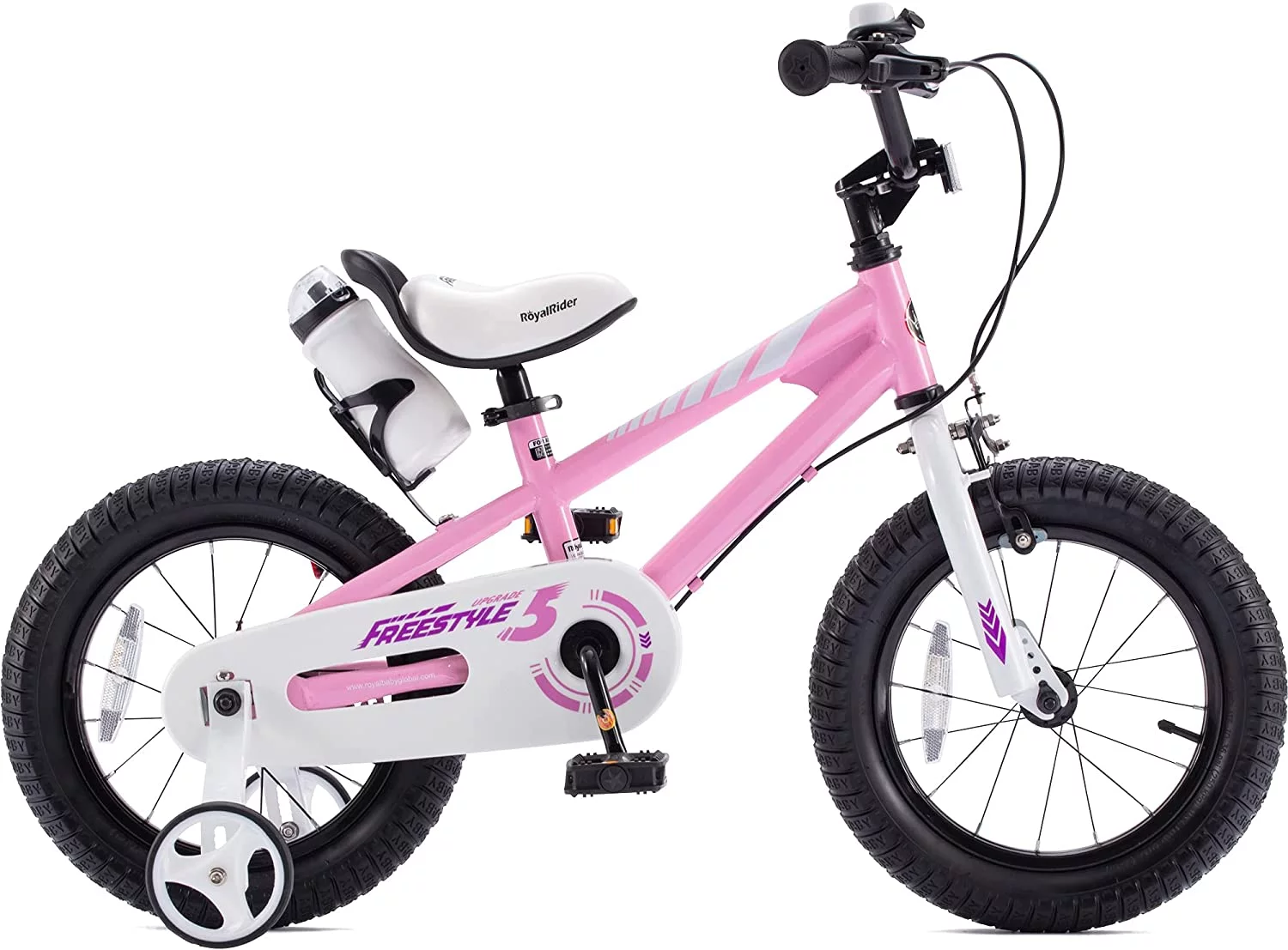 Royalbaby Freestyle 14 In Blue Kids Bike Boys and Girls Bike Two hands brakes - Womvr