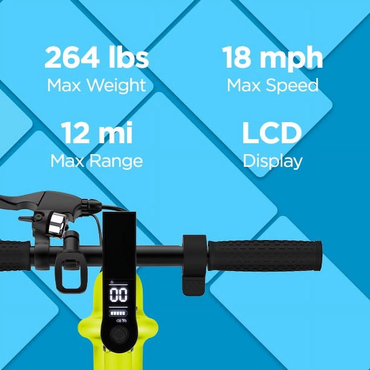 Hover-1 Alpha Electric Scooter, 18 mph Speed, 264 lb Max Weight, Black, UL 2272 Certified - Womvr