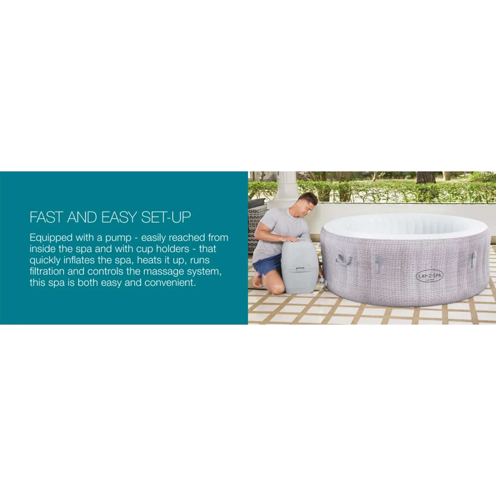 Bestway SaluSpa Cancun AirJet Inflatable Hot Tub with 120 Jets, Gray - Womvr