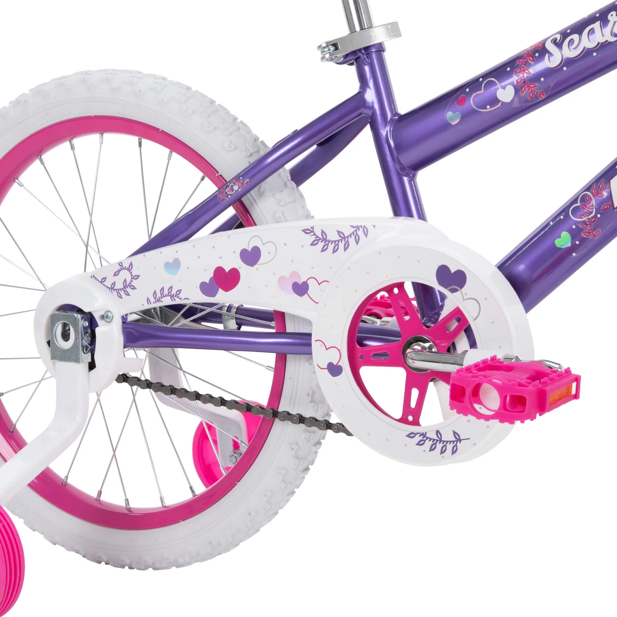 Huffy 18 in. Sea Star Kids Bike for Girls Ages 4 and up,Child, Metallic Purple - Womvr
