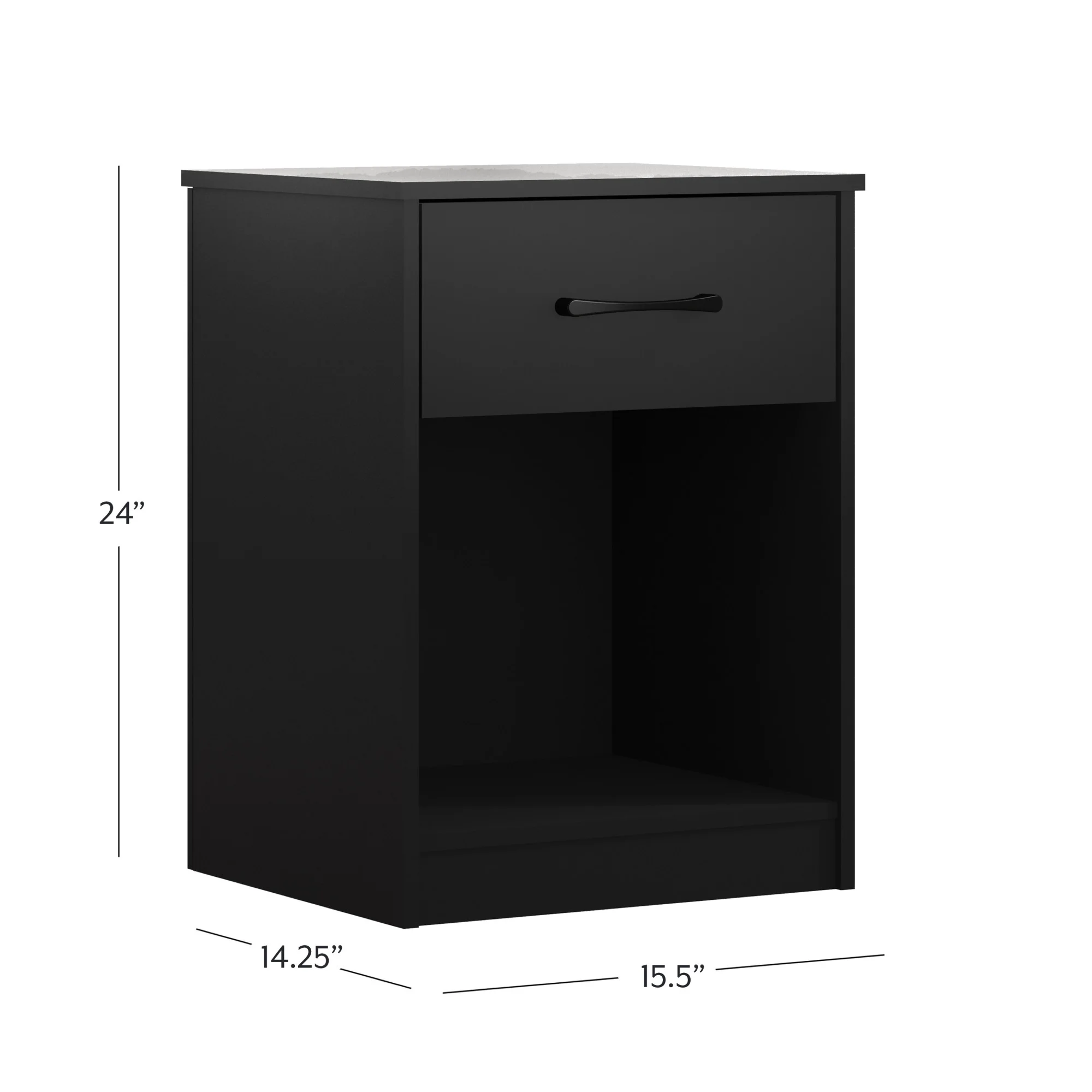 Mainstays Ardent Nightstand with 1 Drawer, White - Womvr