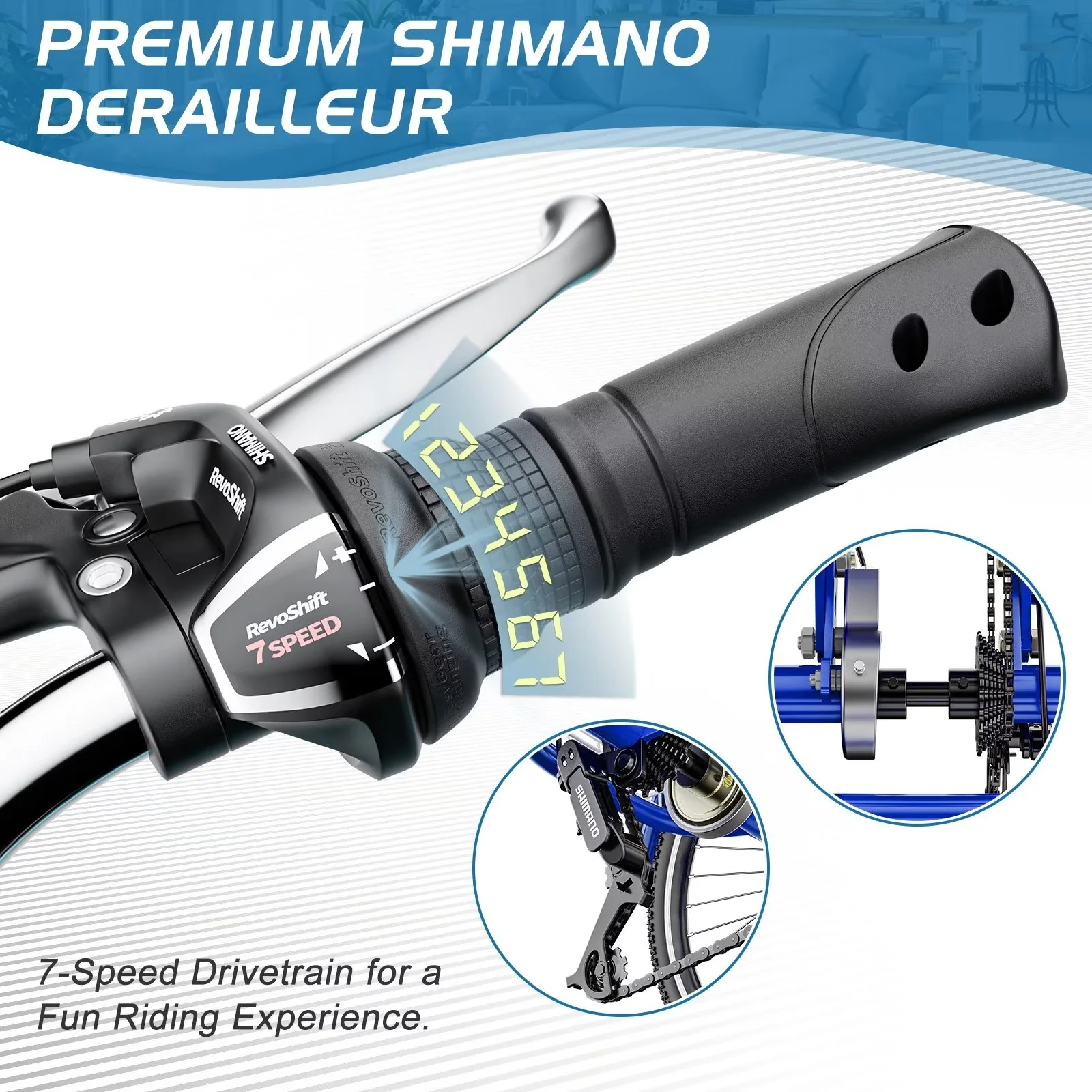 MOPHOTO 20/24/26 inch Adult Tricycle Folding 3 Wheel Cruiser Bikes 7 Speed, Portable and Foldable Trikes with Cargo Basket for Men & Women Outdoor Cycling, Purple - Womvr